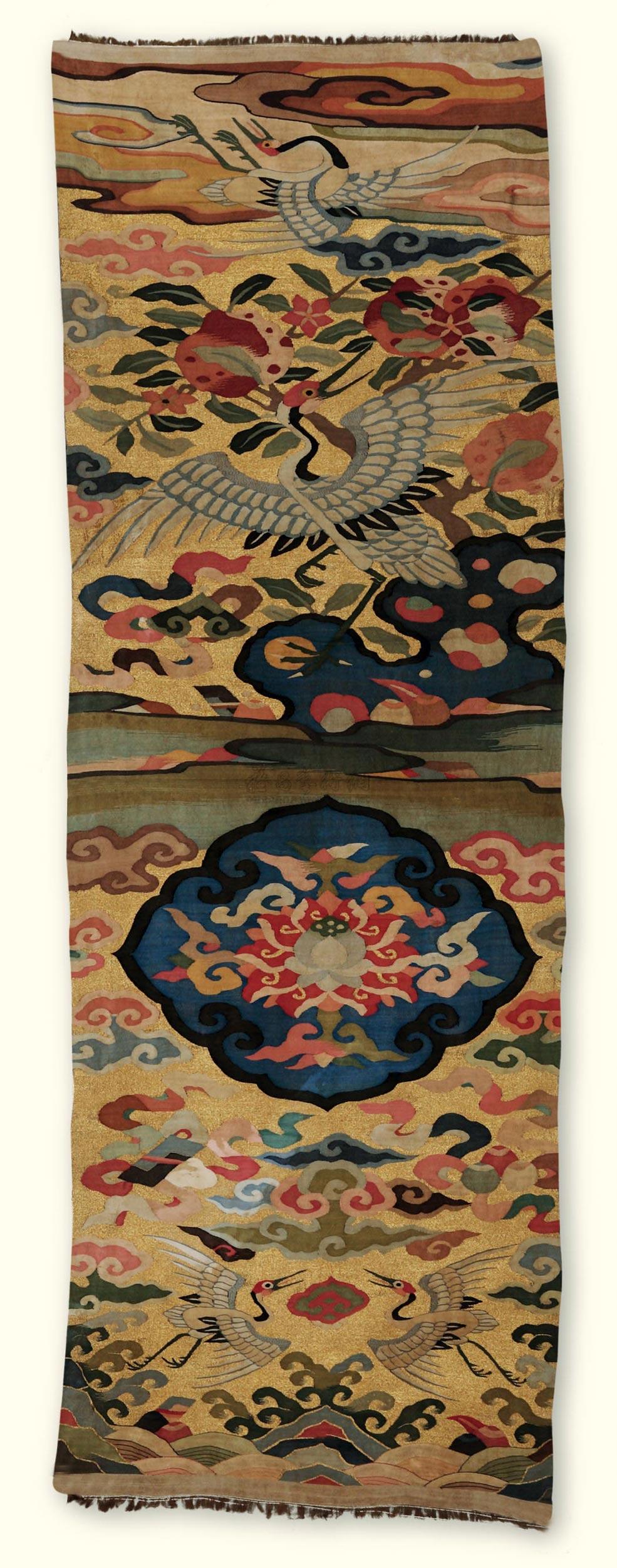 【缂丝鹤纹椅披】拍卖品_图片_价格_鉴赏_工艺品其它_雅昌艺术品拍卖