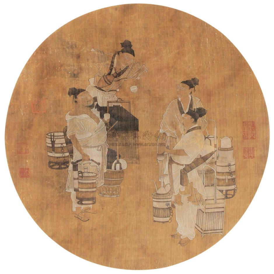 1291 货郎图 立轴 绢本