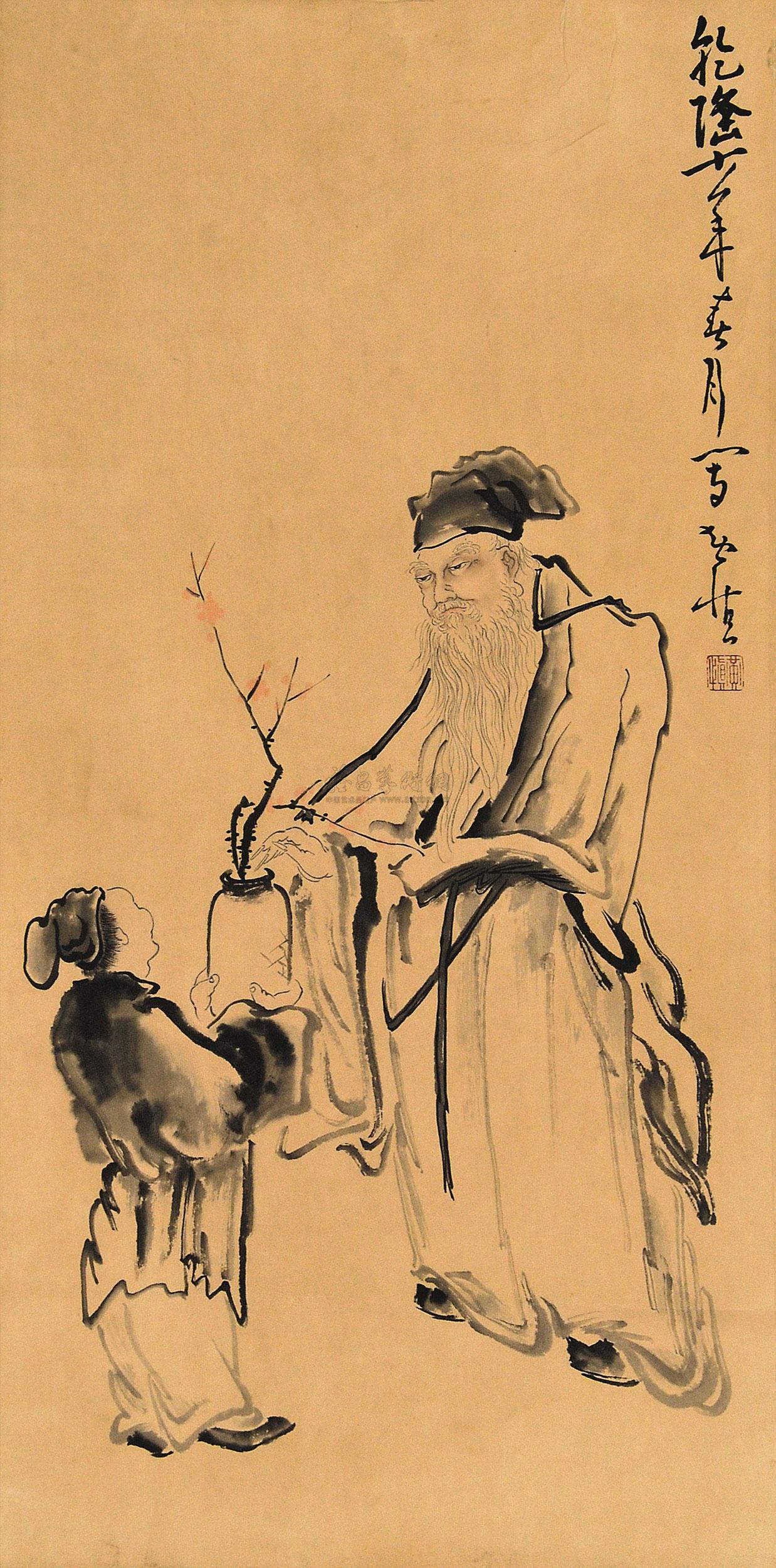 0313 人物 立轴 纸本