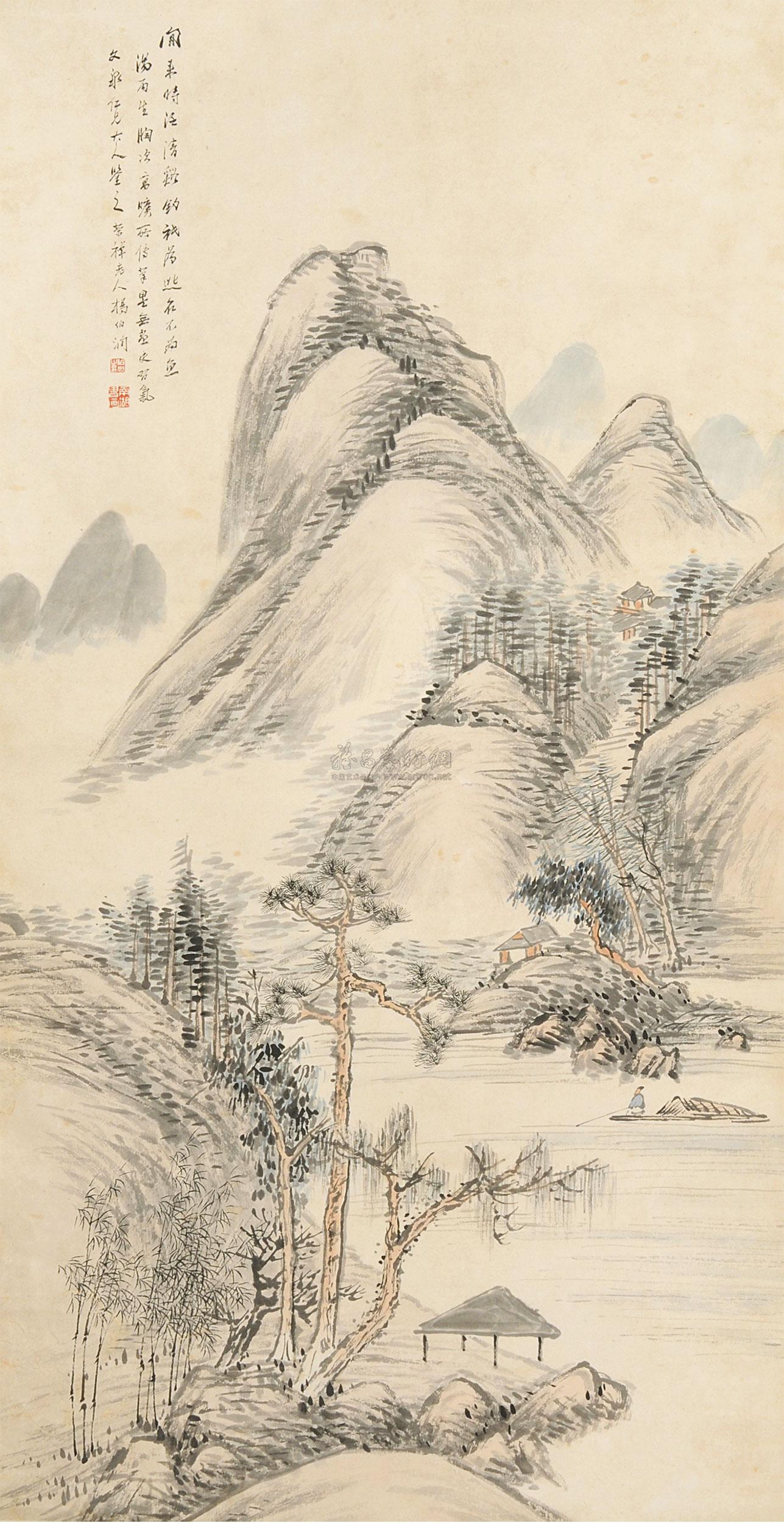 0212 山水 立轴 设色纸本