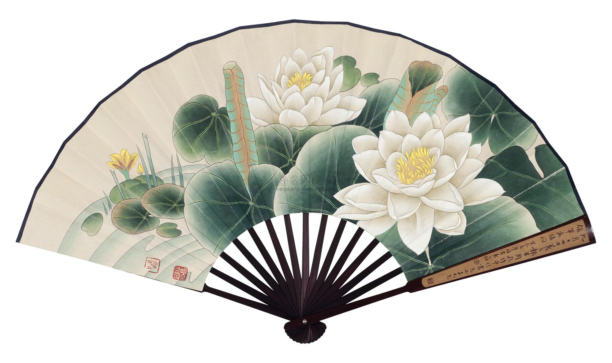 【荷塘清韵 成扇 设色纸本】拍卖品_图片_价格_鉴赏_绘画_雅昌艺术品