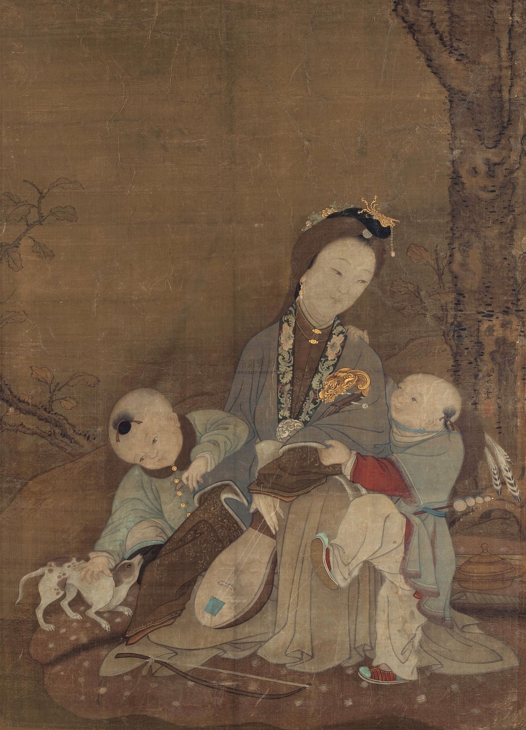 *2137 婴戏图 镜心 绢本