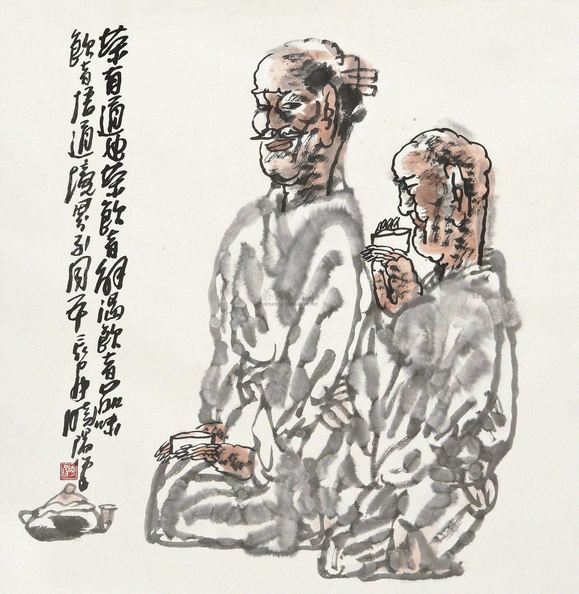 0289 茶道 镜片 设色纸本