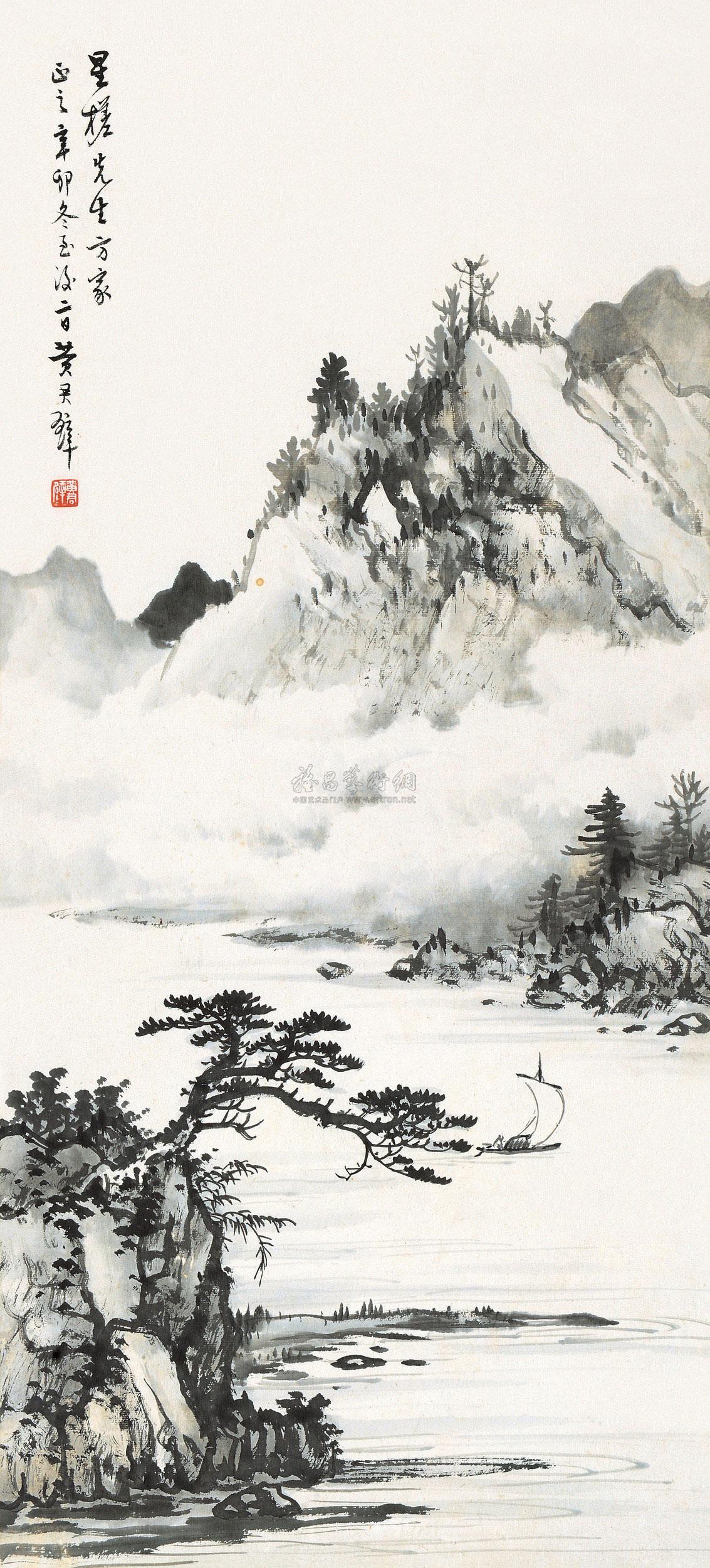 一帆风顺 镜片 水墨纸本】拍卖品_图片_价格_鉴赏_绘画_雅昌艺术品