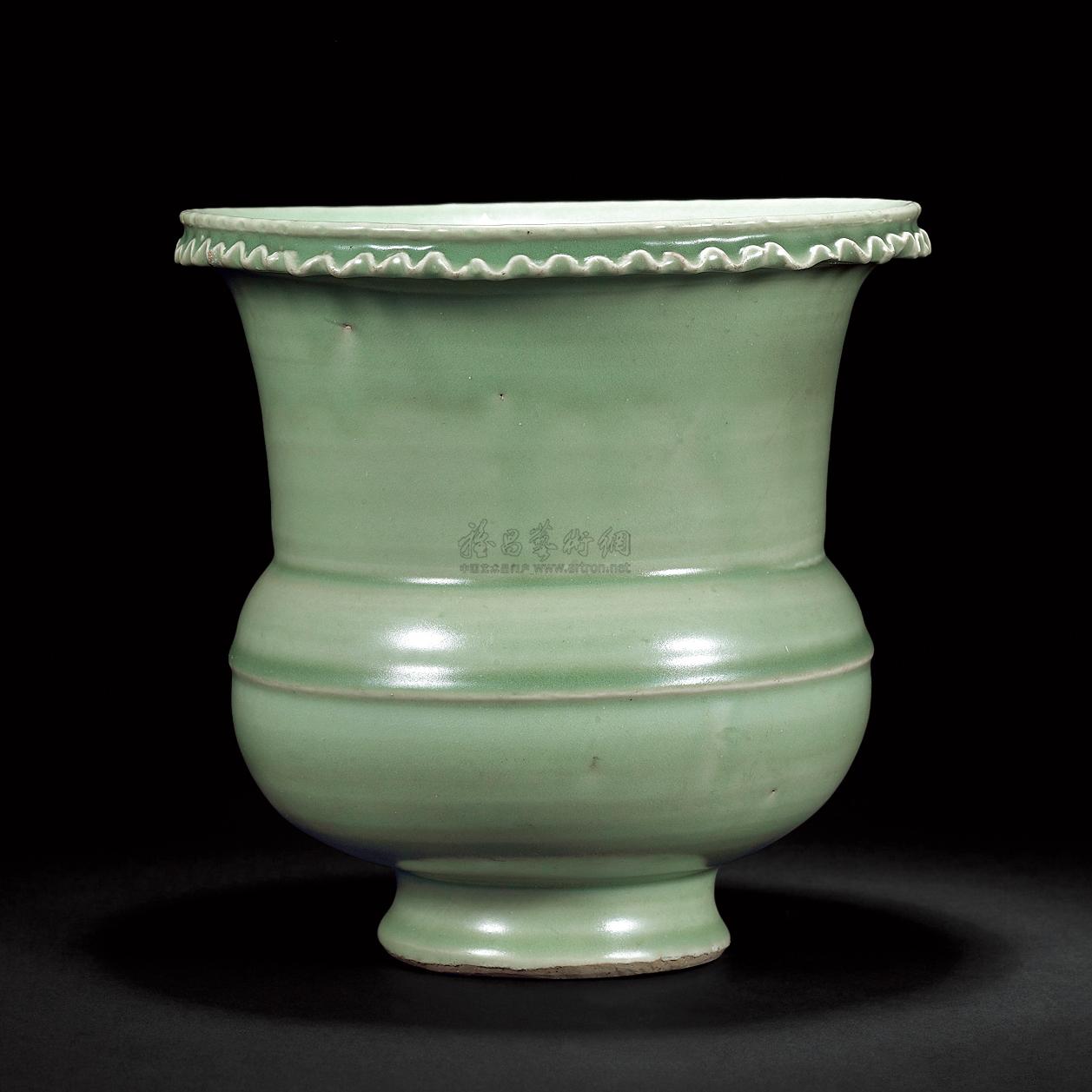 【元 龙泉窑花口花盆】拍卖品_图片_价格_鉴赏_元代以前陶瓷_雅昌艺术