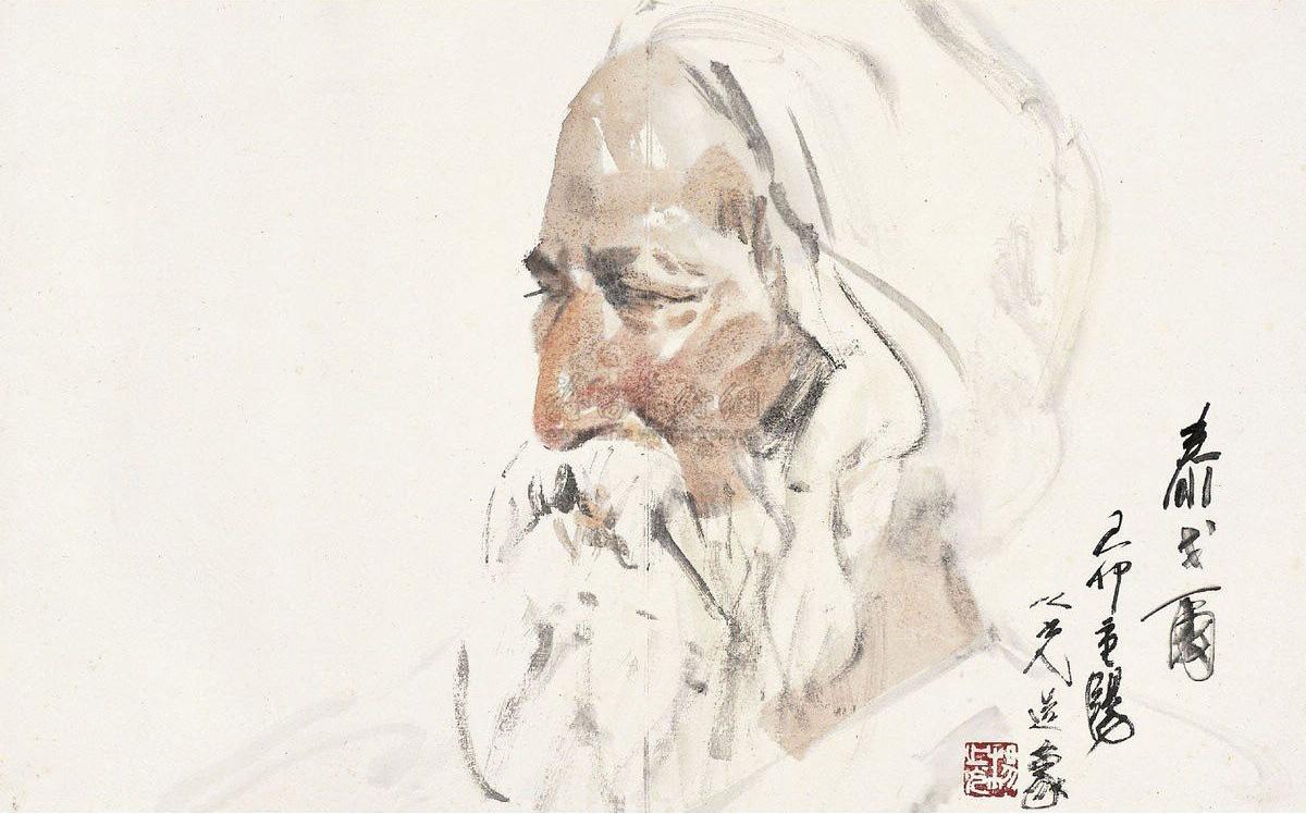 【1999年作 泰戈尔像 镜片 设色纸本】拍卖品_图片_价格_鉴赏_绘画