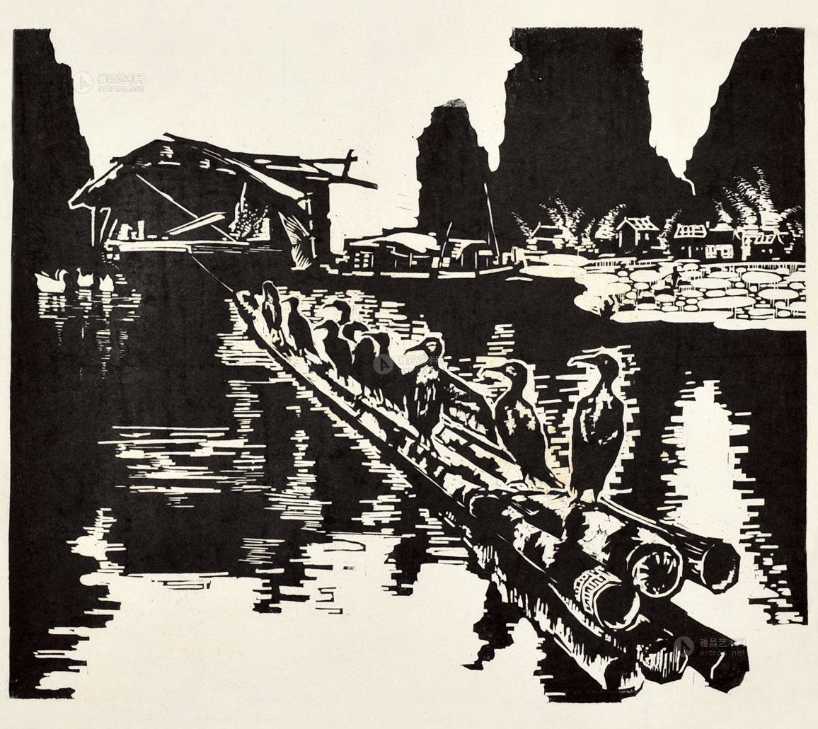 0163 桂林风光 纸本版画