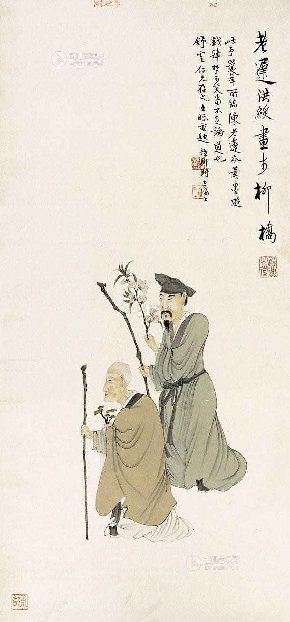 0848 拟陈老莲人物 立轴 纸本