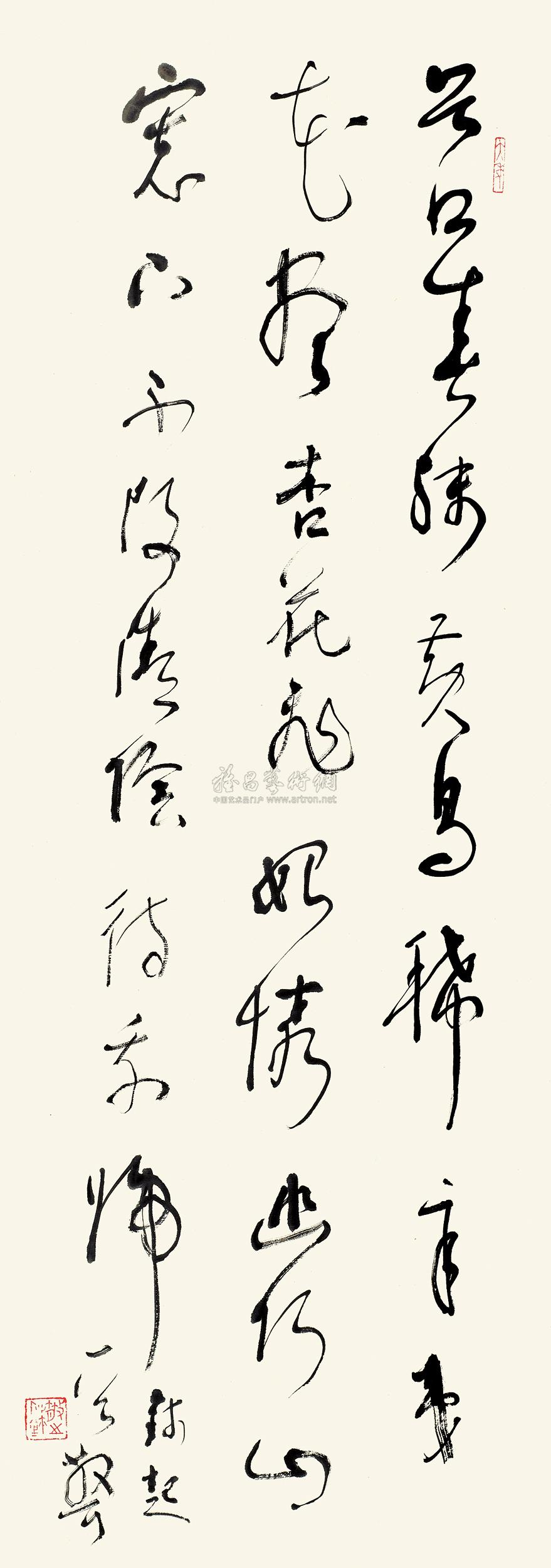 0096 钱起 暮春归故山草堂 镜心 水墨纸本