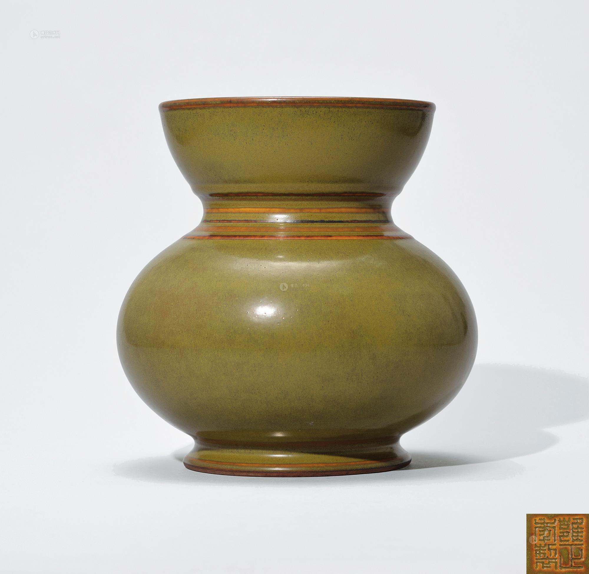 【清雍正 茶叶末釉敞口尊】拍卖品_图片_价格_鉴赏_清代单色釉瓷器