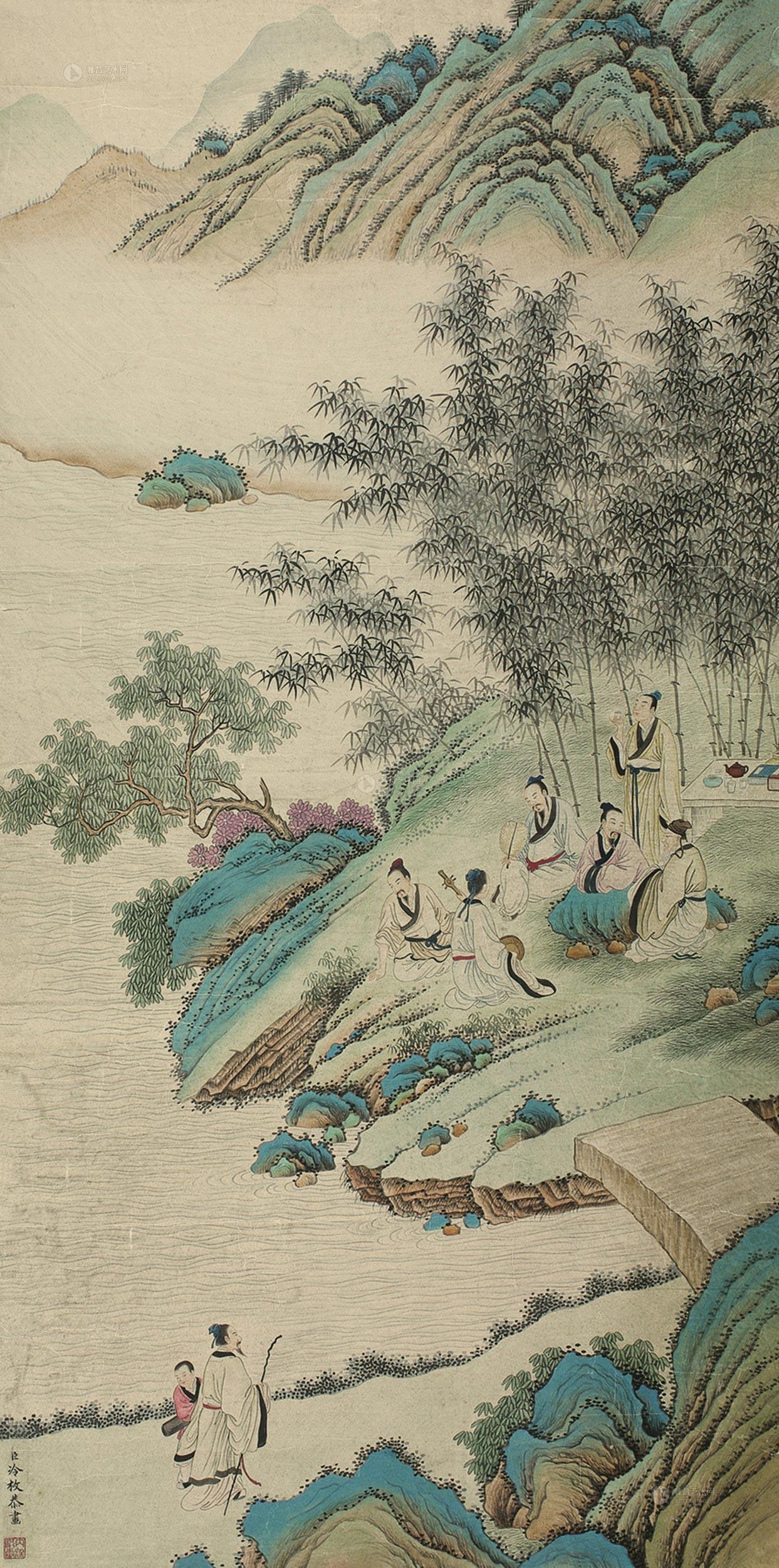 3009 清代 竹林七贤