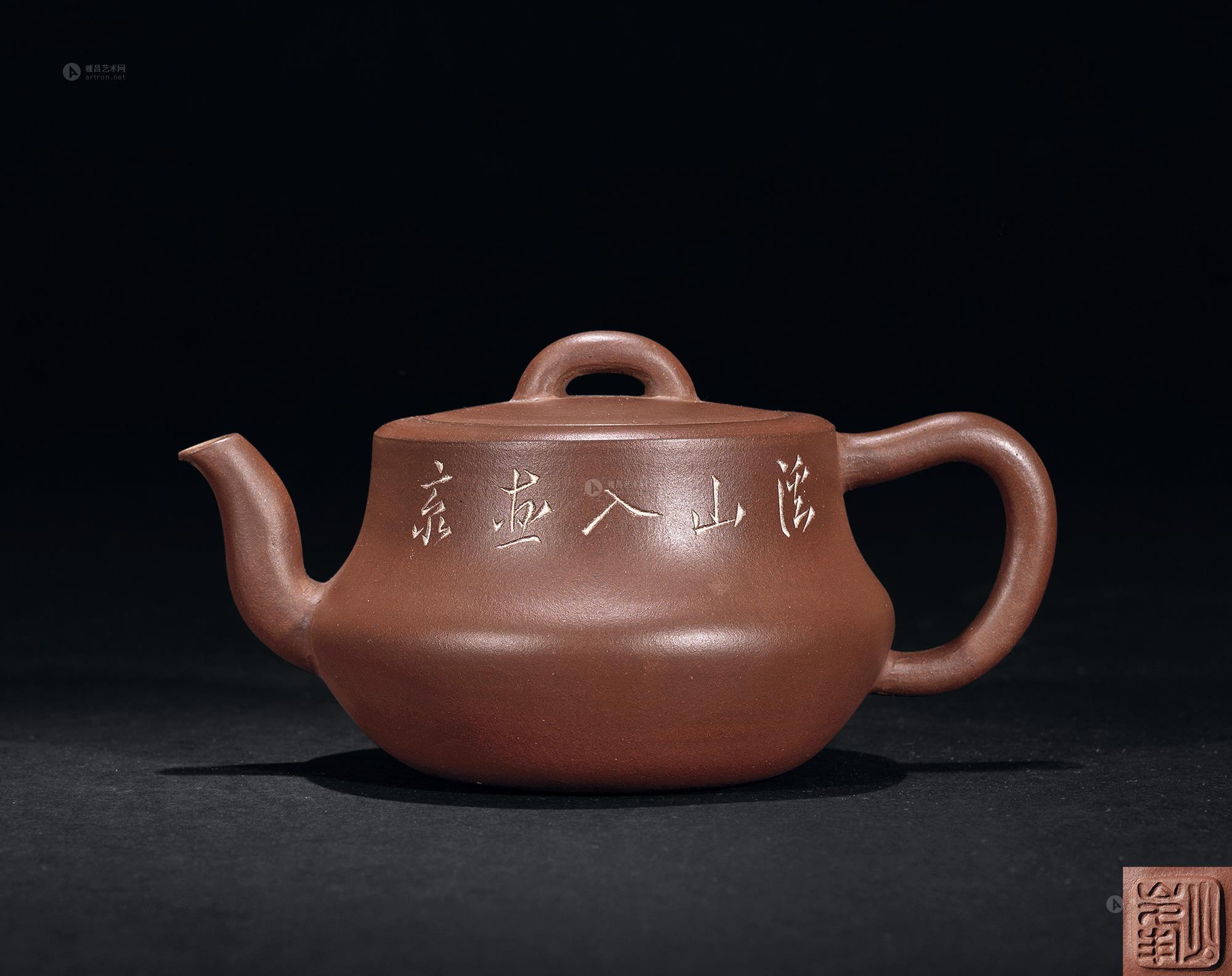 7191 清中期 少峰款紫砂壶