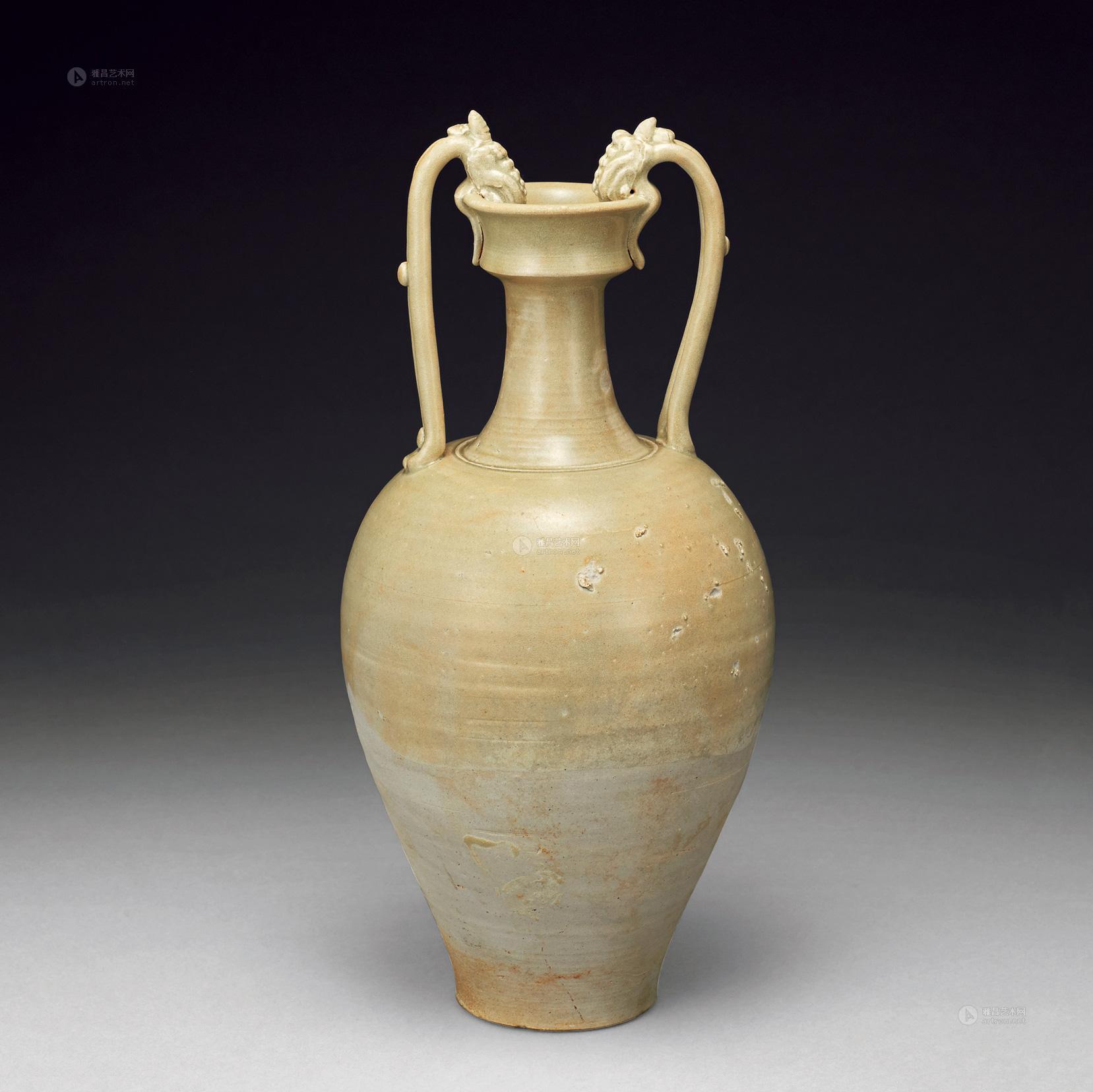 1059 唐 白瓷双龙耳水注