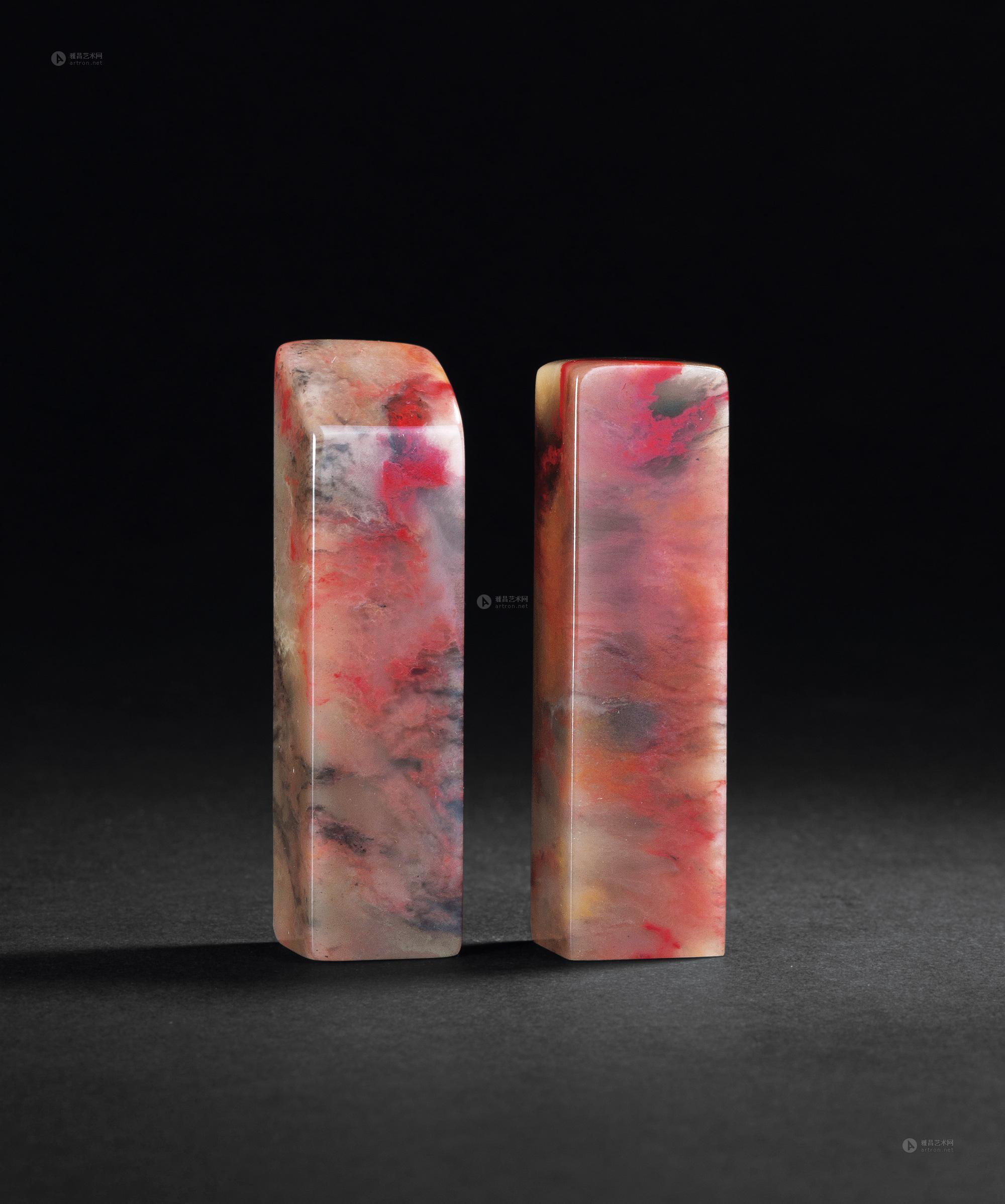 【巴林鸡血石对章】拍卖品_图片_价格_鉴赏_笔墨纸砚_雅昌艺术品拍卖