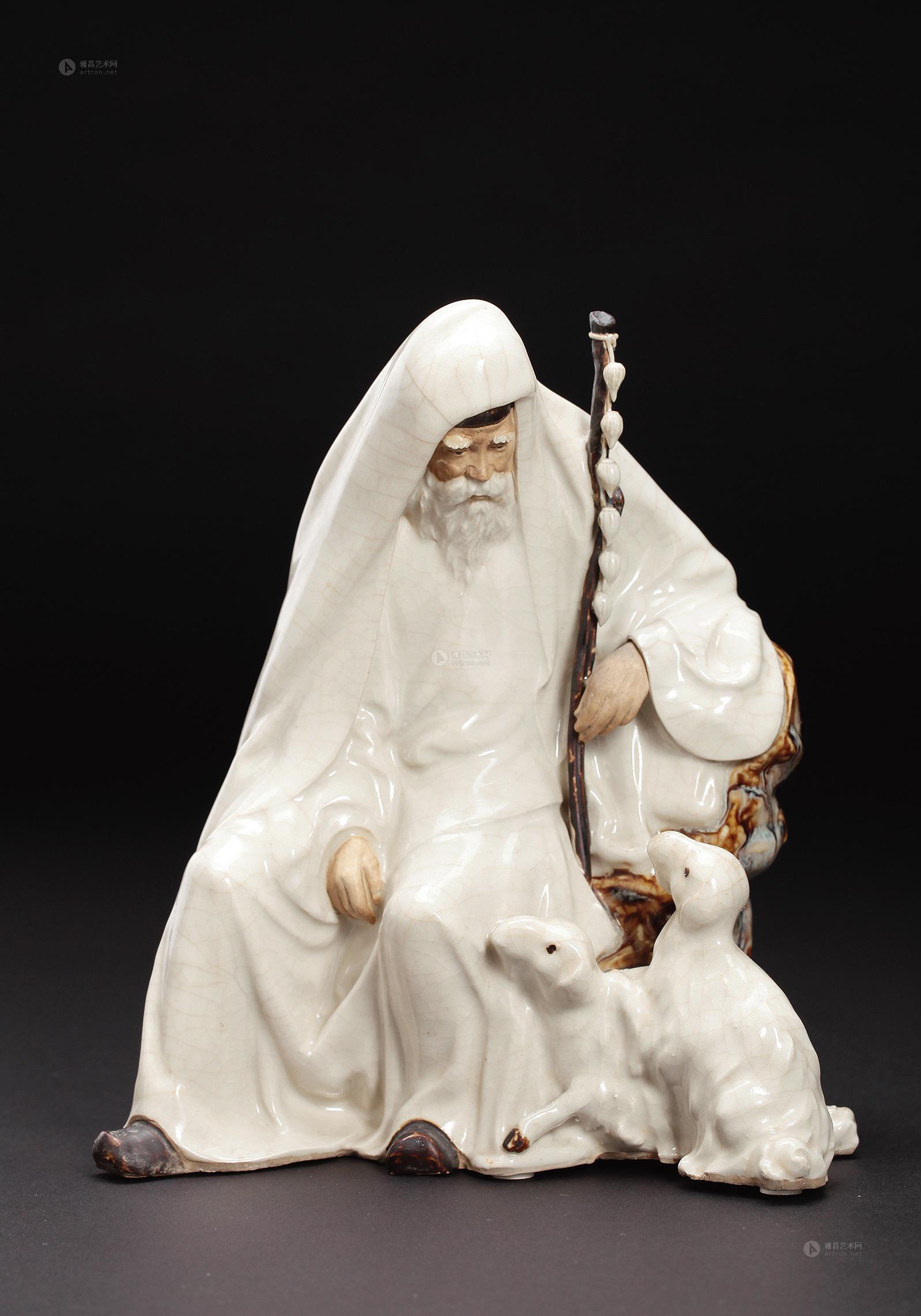 0798 50年代 刘传 哥釉苏武牧羊