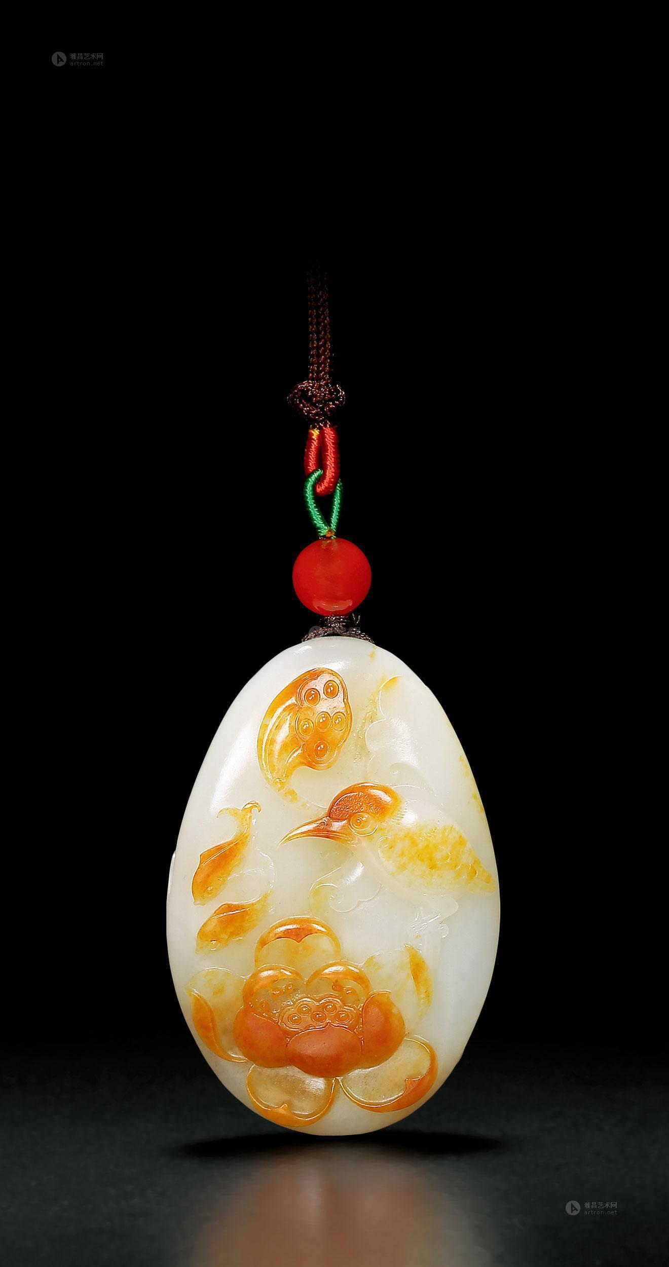 11234 吴灶发 和田玉籽料荷塘情趣