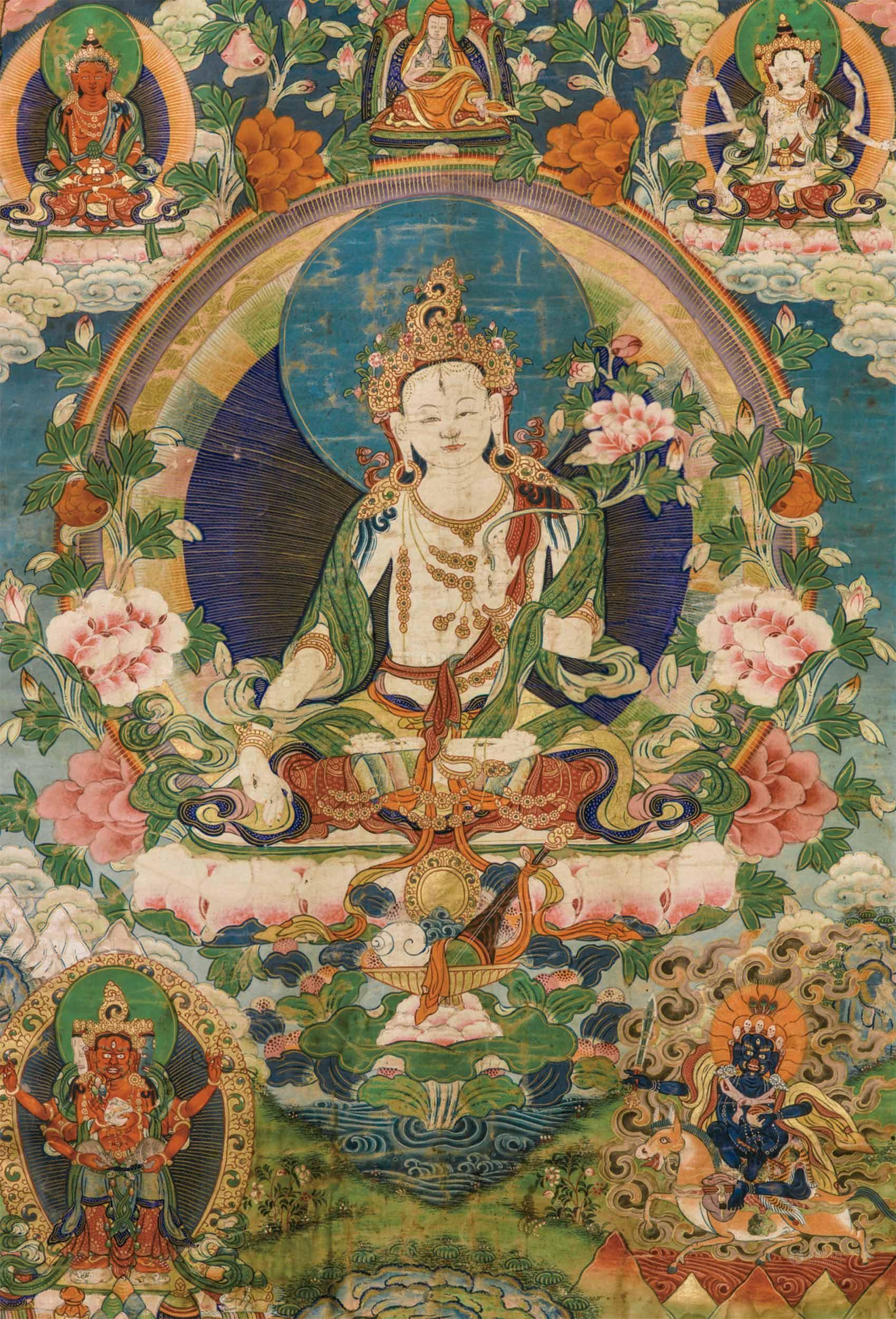 *1070 18世纪 白度母唐卡