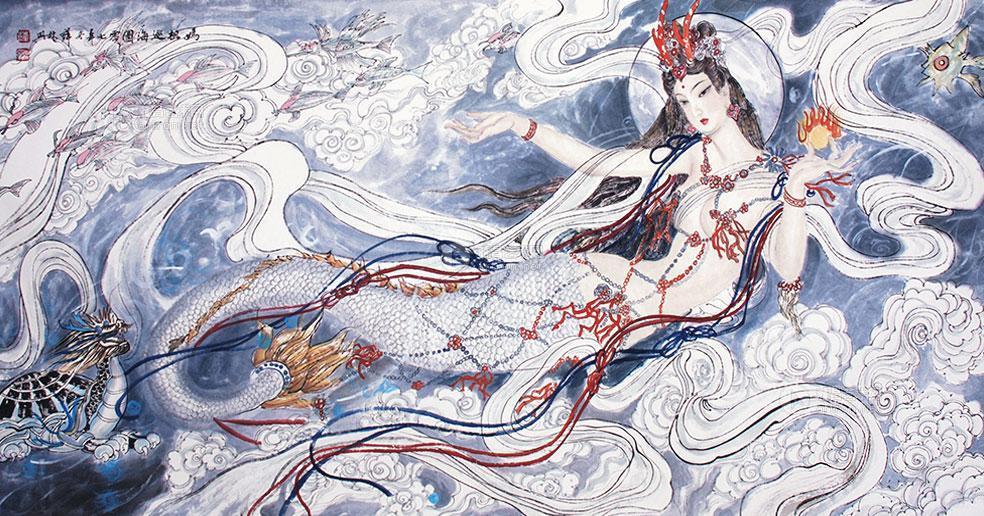 0224 妈祖寻海 镜片 纸本