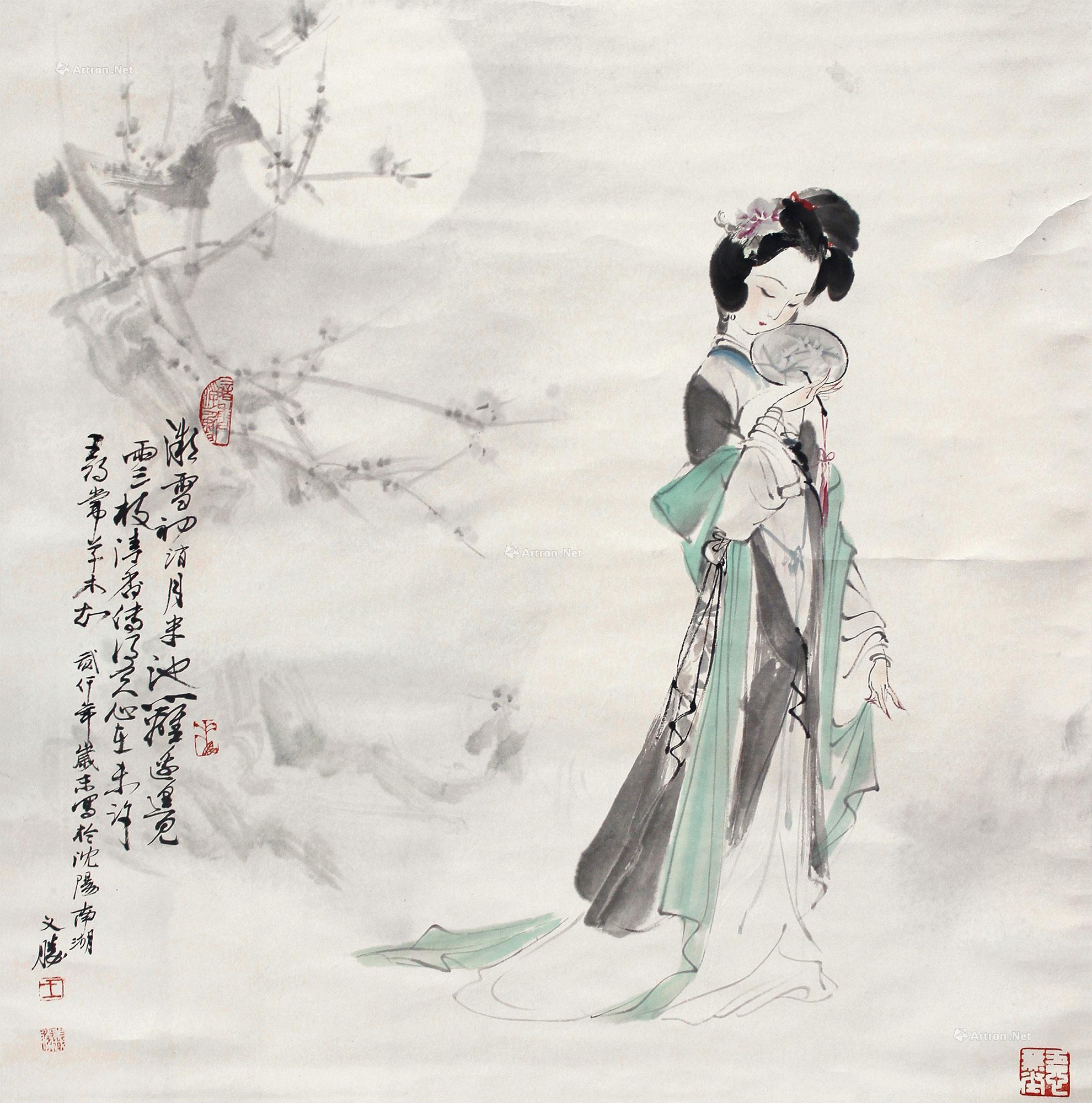 【月光美人 立轴 纸本】拍卖品_图片_价格_鉴赏_绘画_雅昌艺术品拍卖