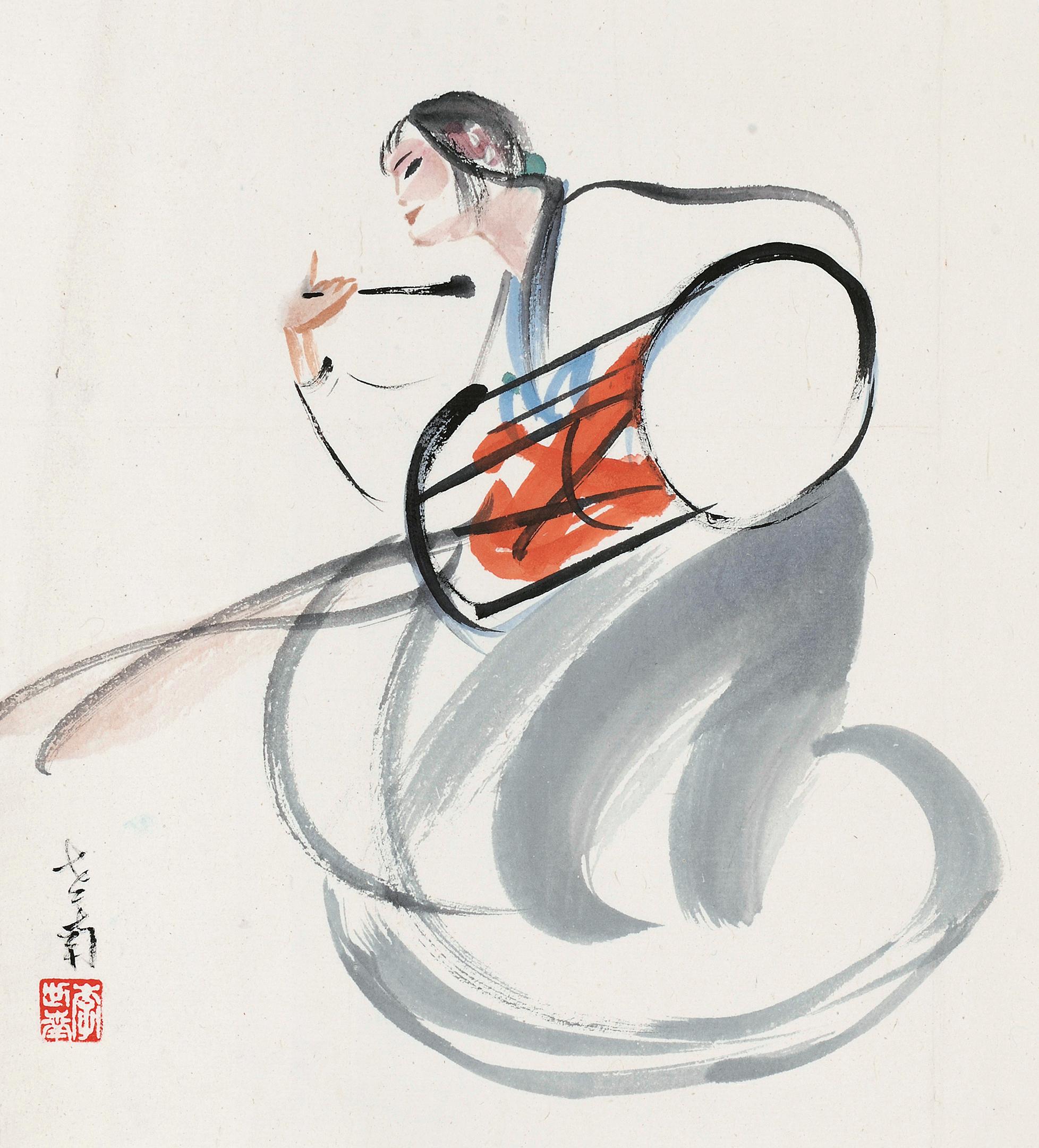 【朝鲜太平鼓 镜心 设色纸本】拍卖品_图片_价格_鉴赏_绘画_雅昌艺术