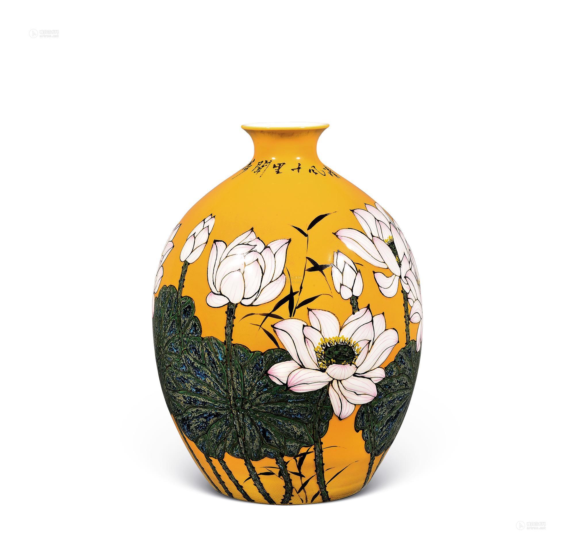 宁勤征 清风十里闻荷香·高温色釉瓷瓶】拍卖品_图片_价格_鉴赏_现