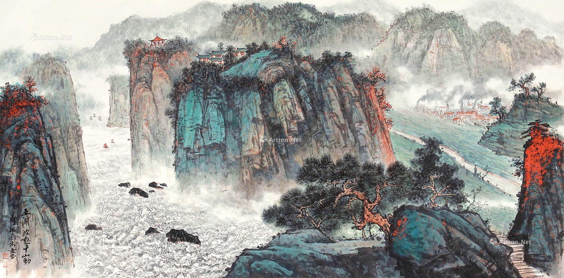 【五湖波起千山动 镜片】拍卖品_图片_价格_鉴赏_绘画_雅昌艺术品拍卖