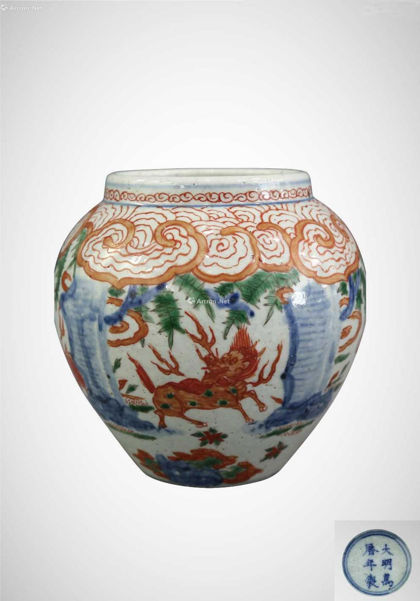 3101 青花五彩太白尊