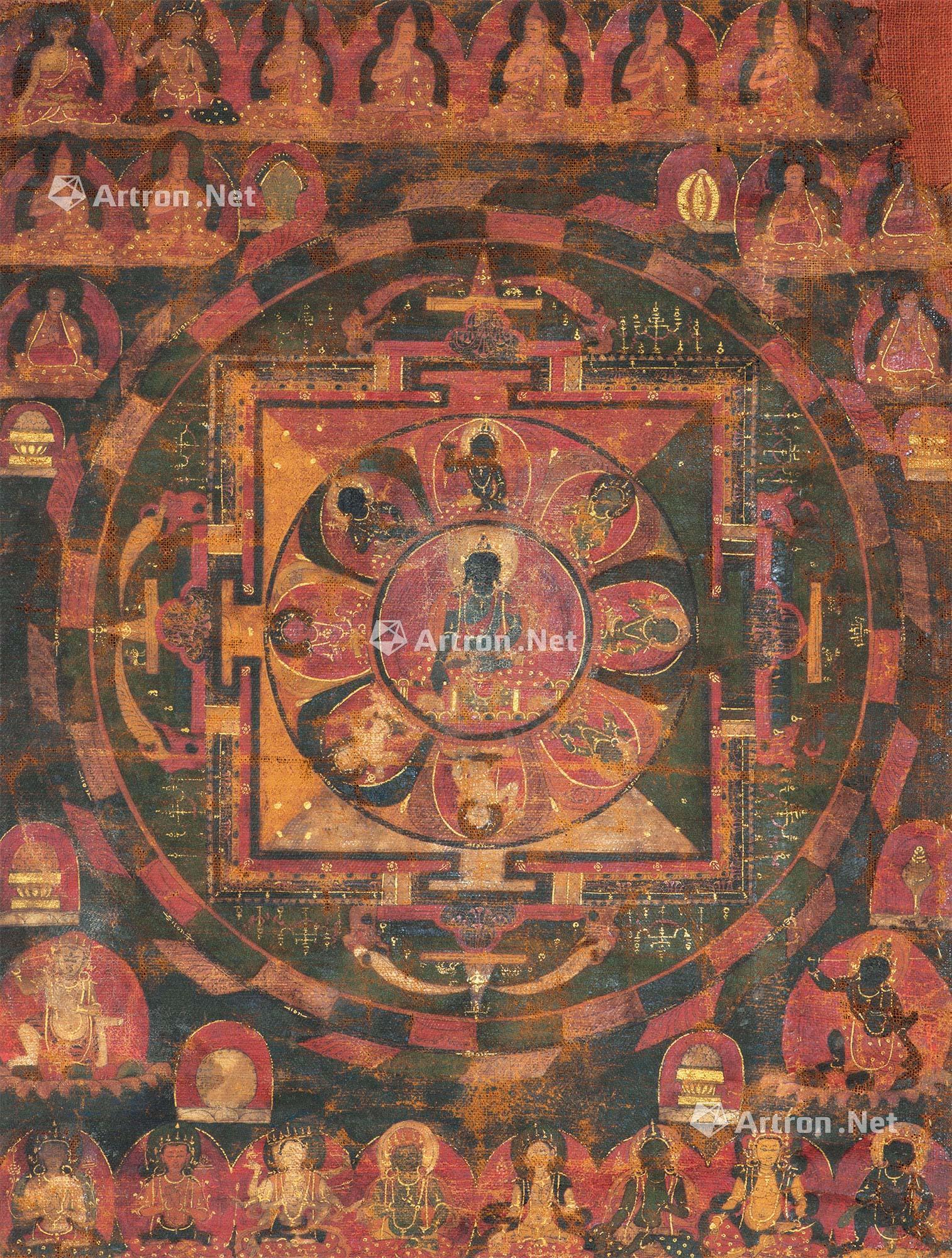 *3842 十五至十六世纪 阿閦如来坛城唐卡