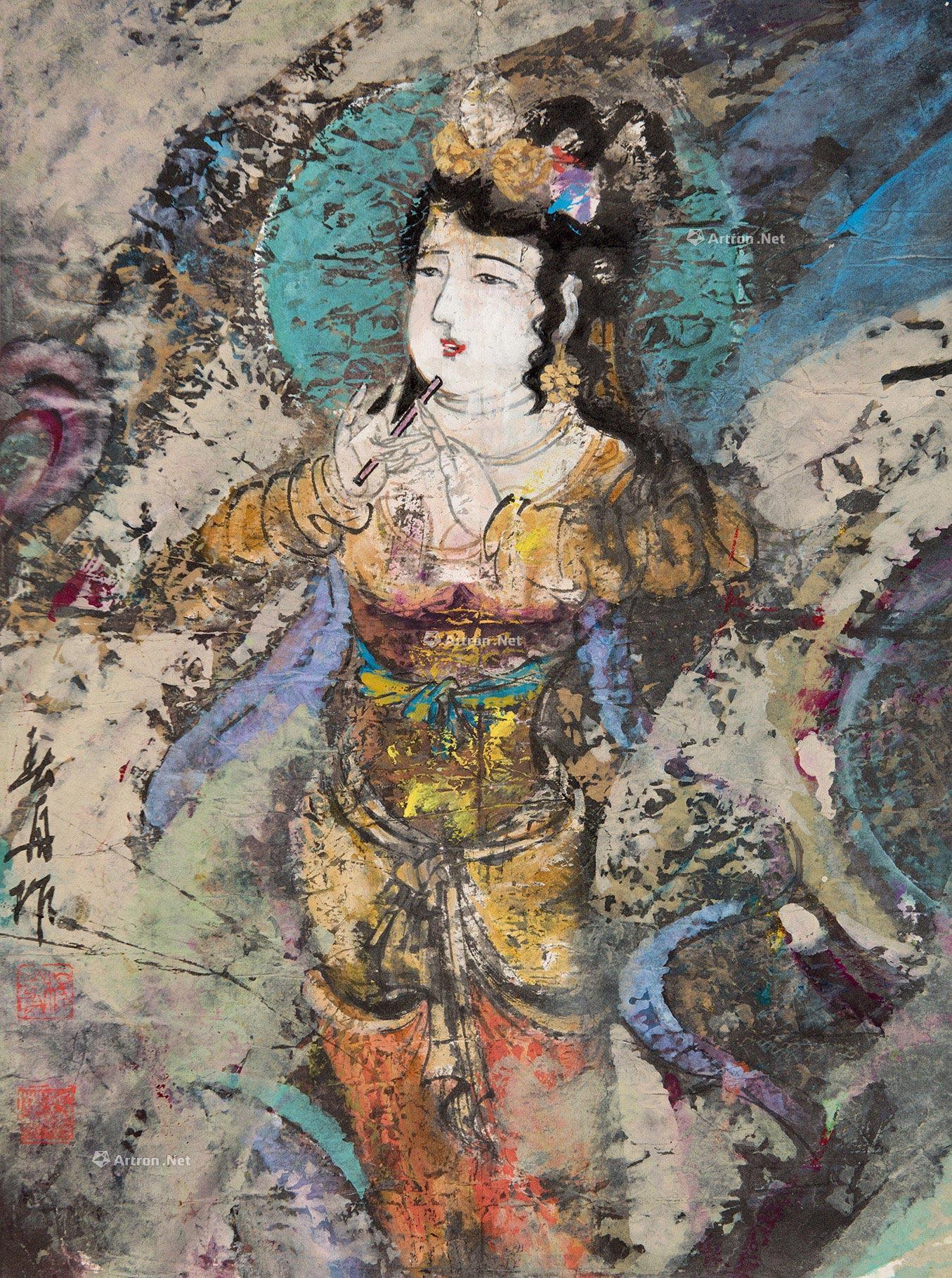 0024 北晋造像 立轴 纸本