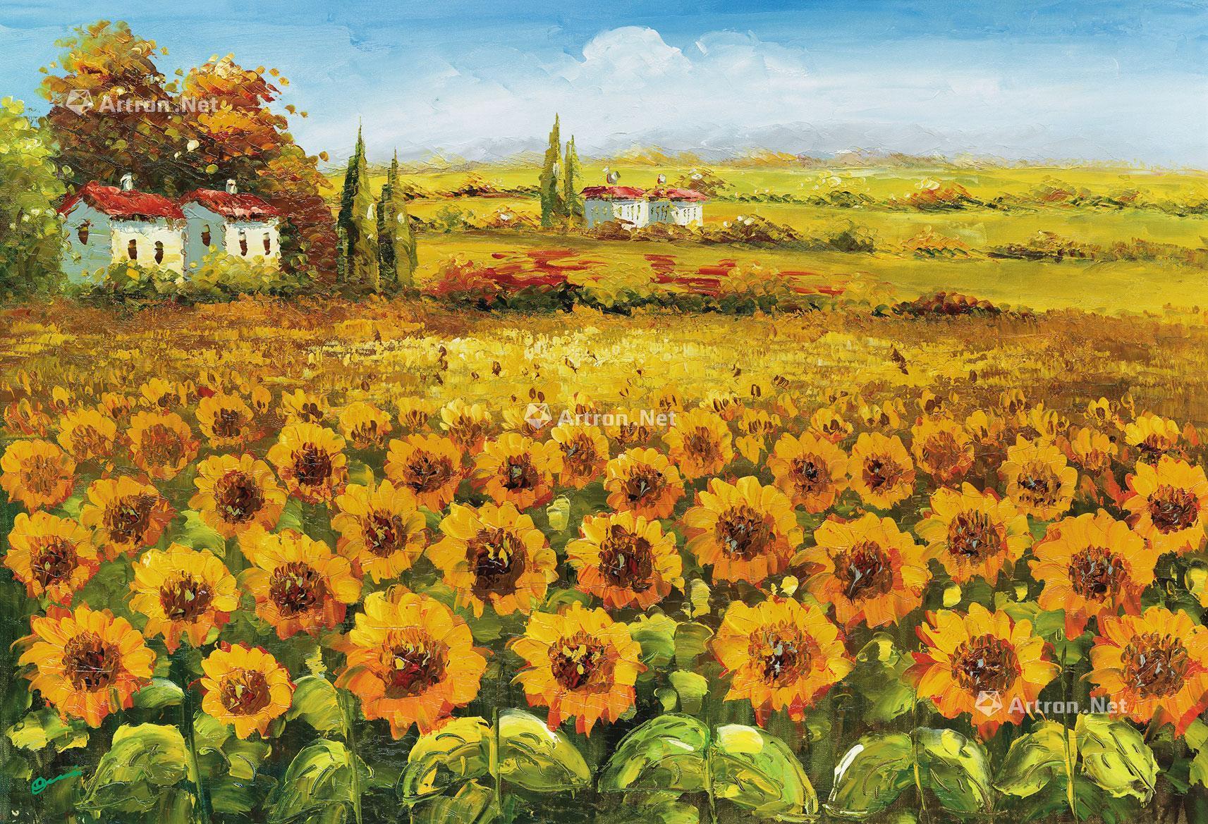 0148 向日葵 油彩 画布