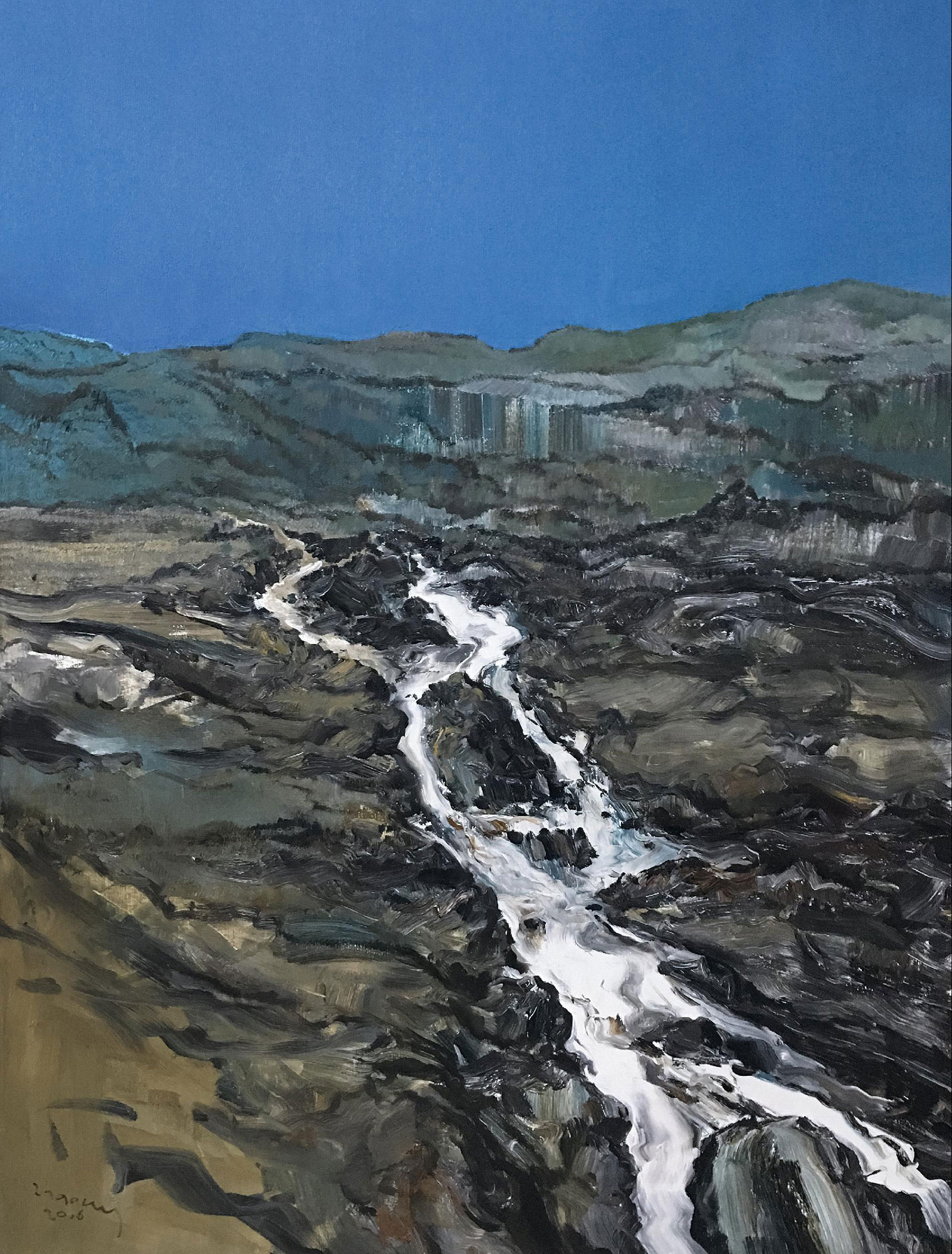【2016年作 唯有源头活水来 布面油画】拍卖品_图片_价格_鉴赏_油画