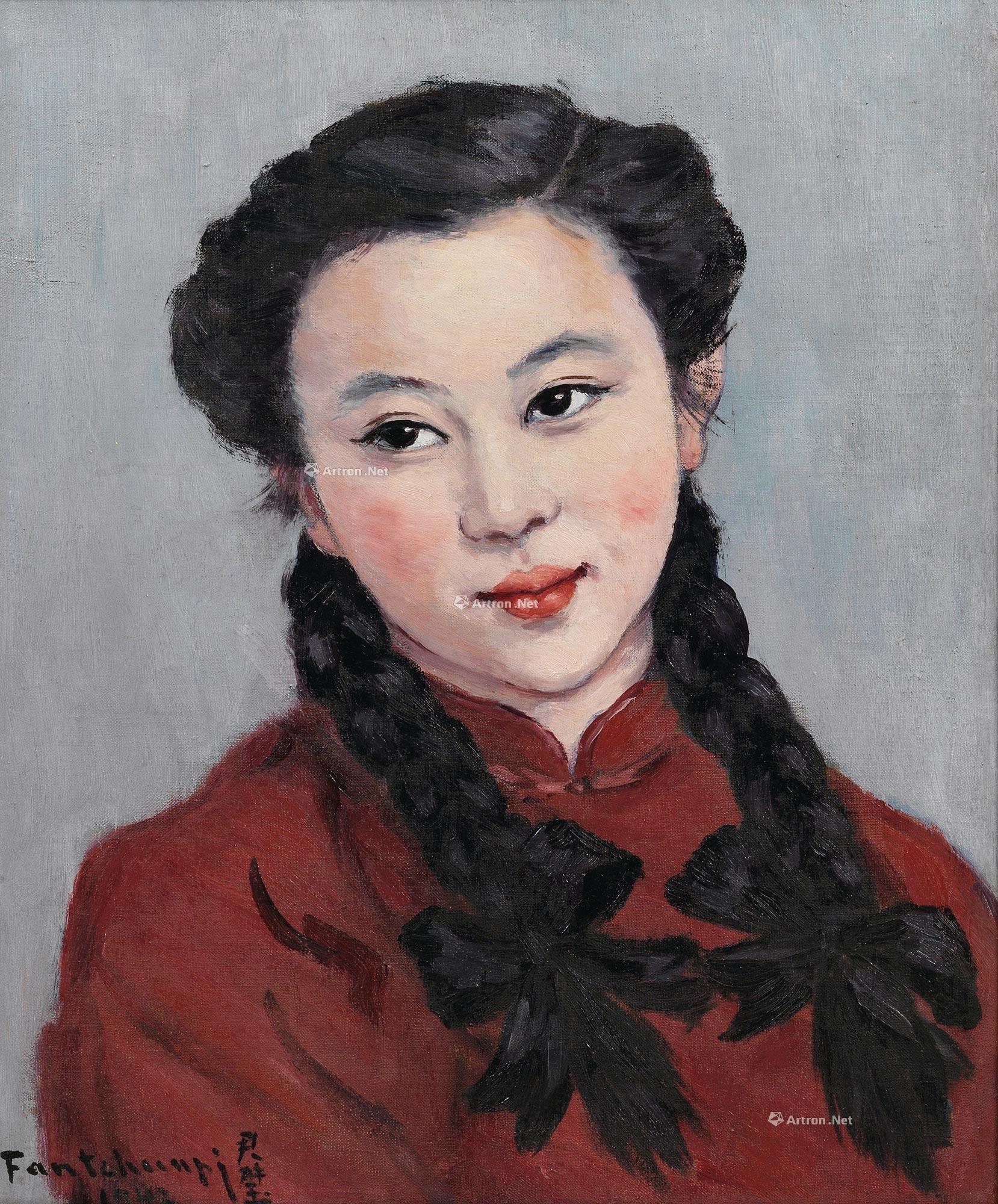 1611 1942年作 娉婷 布面 油画