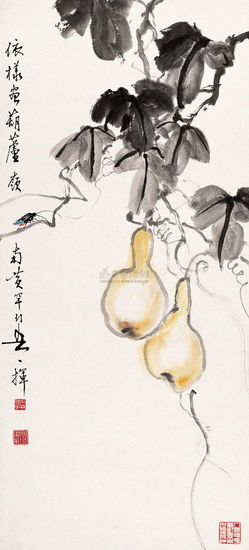 0013 葫芦 立轴 设色纸本