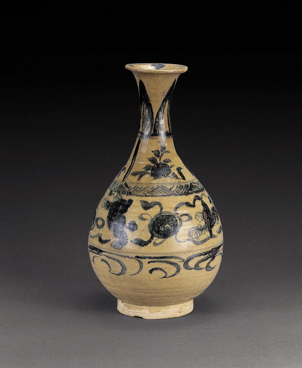 【明 建水窑青花狮纹玉壶春瓶】拍卖品_图片_价格_鉴赏_明代彩瓷_雅昌