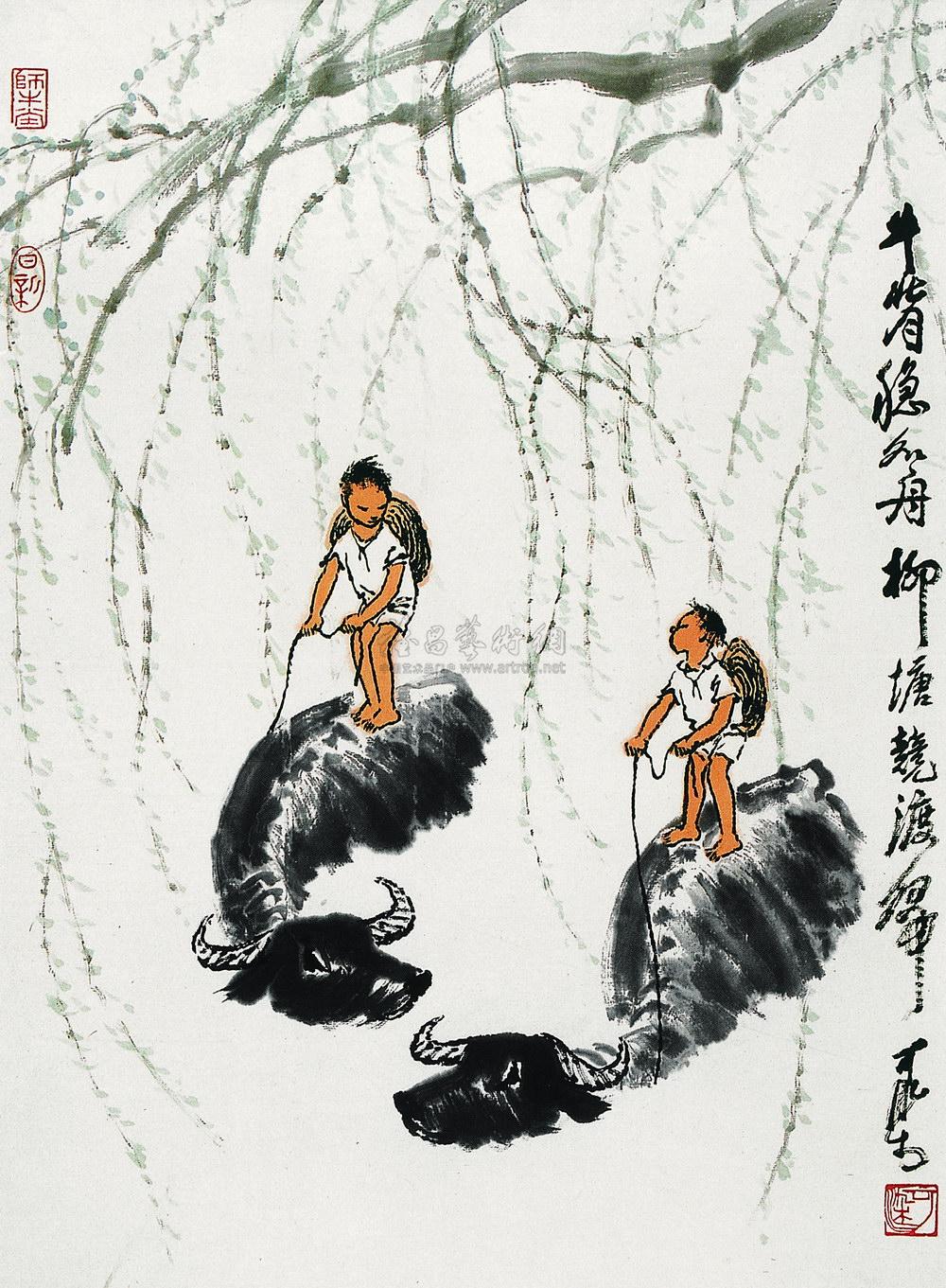 0429 牧童图 镜心 纸本设色