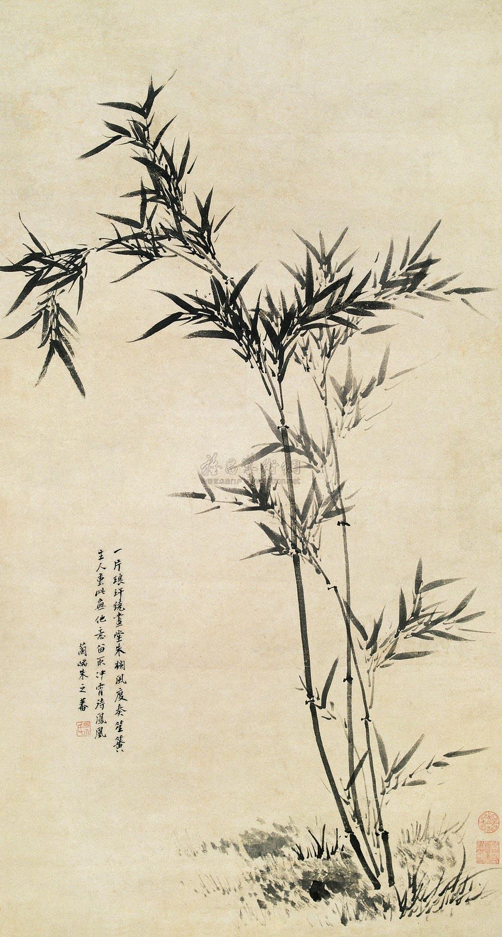 950 墨竹 立轴 水墨纸本