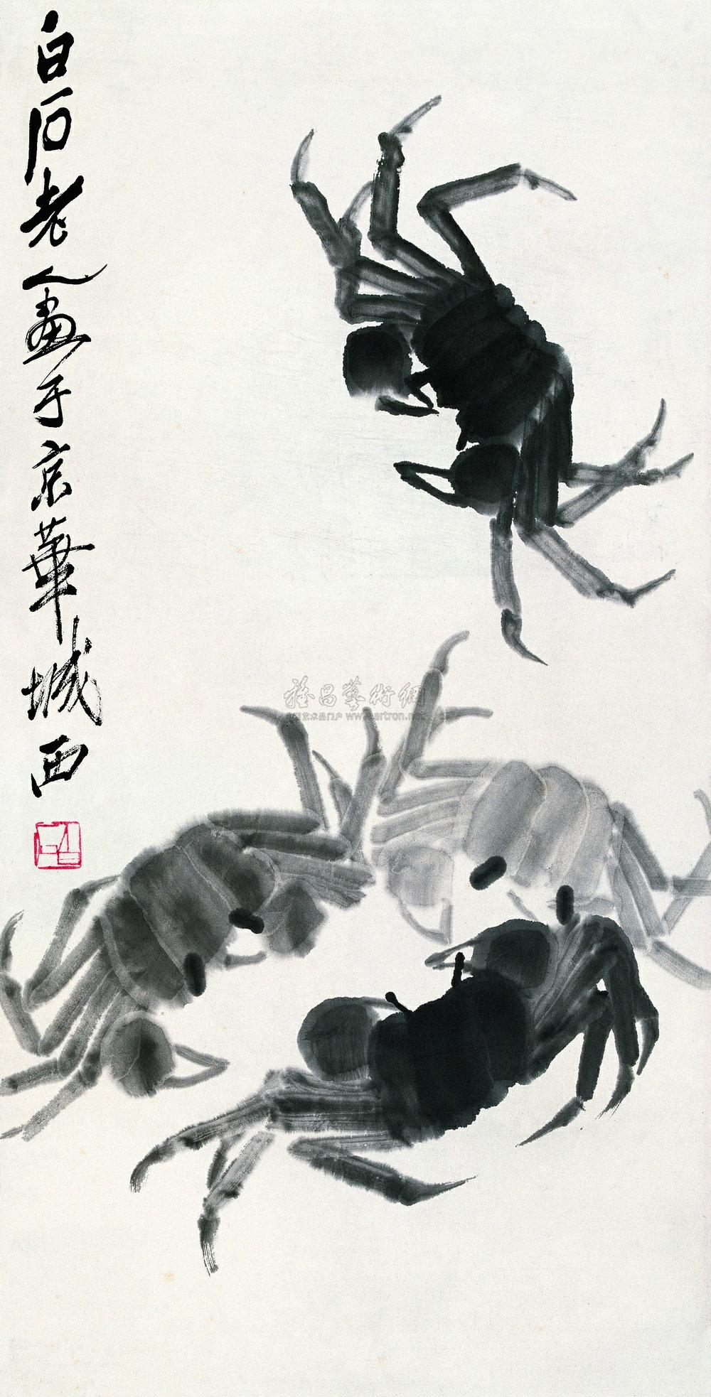 【螃蟹 立轴 水墨纸本】拍卖品_图片_价格_鉴赏_绘画_雅昌艺术品拍卖