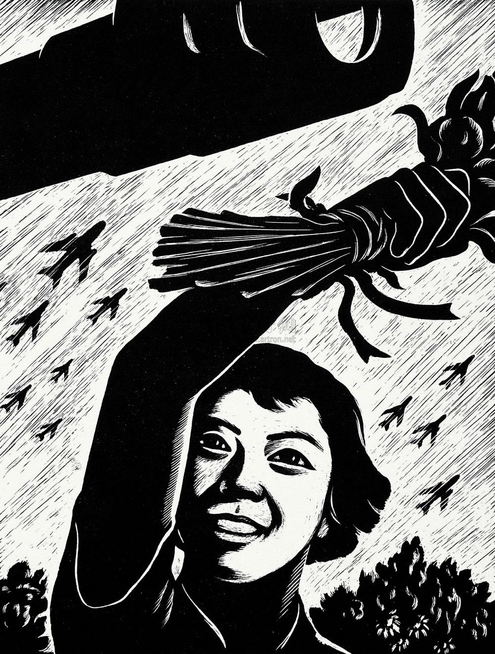 【敬礼 人民的战士 石膏版】拍卖品_图片_价格_鉴赏_版画_雅昌艺术品