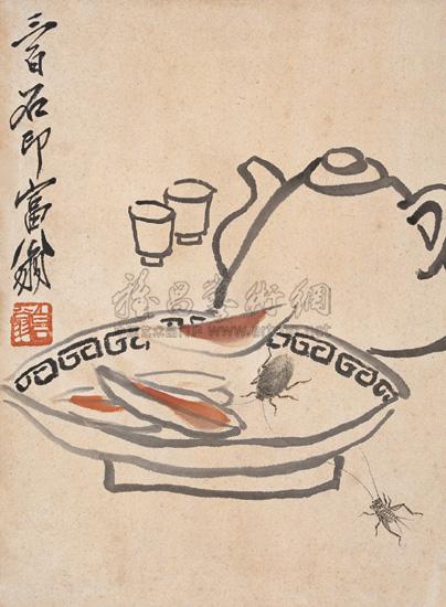 【西瓜草虫 镜心 设色纸本】拍卖品_图片_价格_鉴赏_绘画_雅昌艺术品