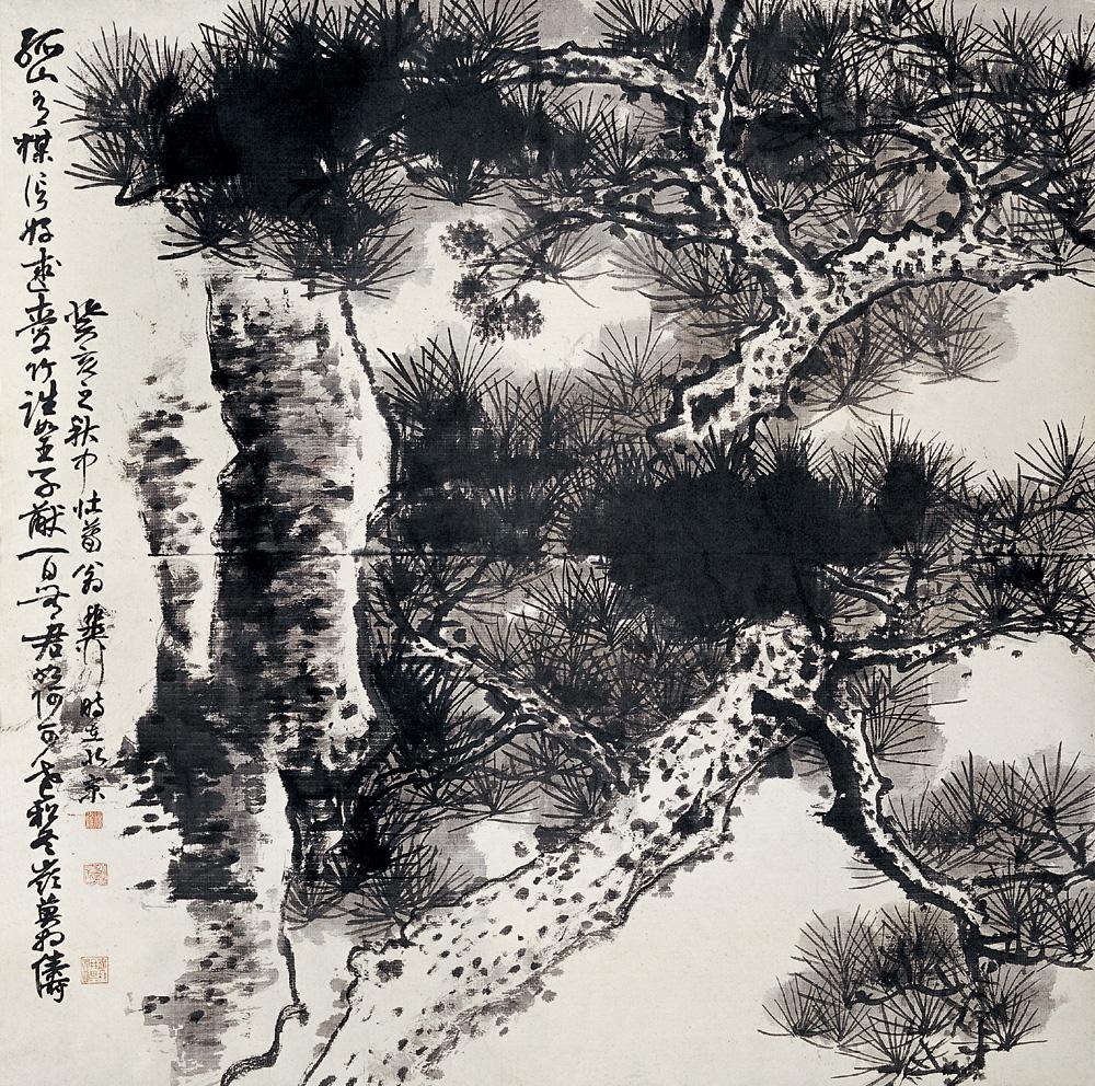 0174 1983年作 墨松图 立轴 水墨纸本
