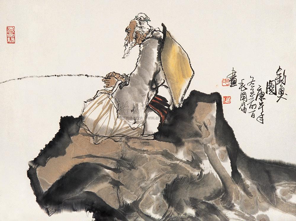 【钓鱼图 片 设色纸本】拍卖品_图片_价格_鉴赏_绘画_雅昌艺术品拍卖