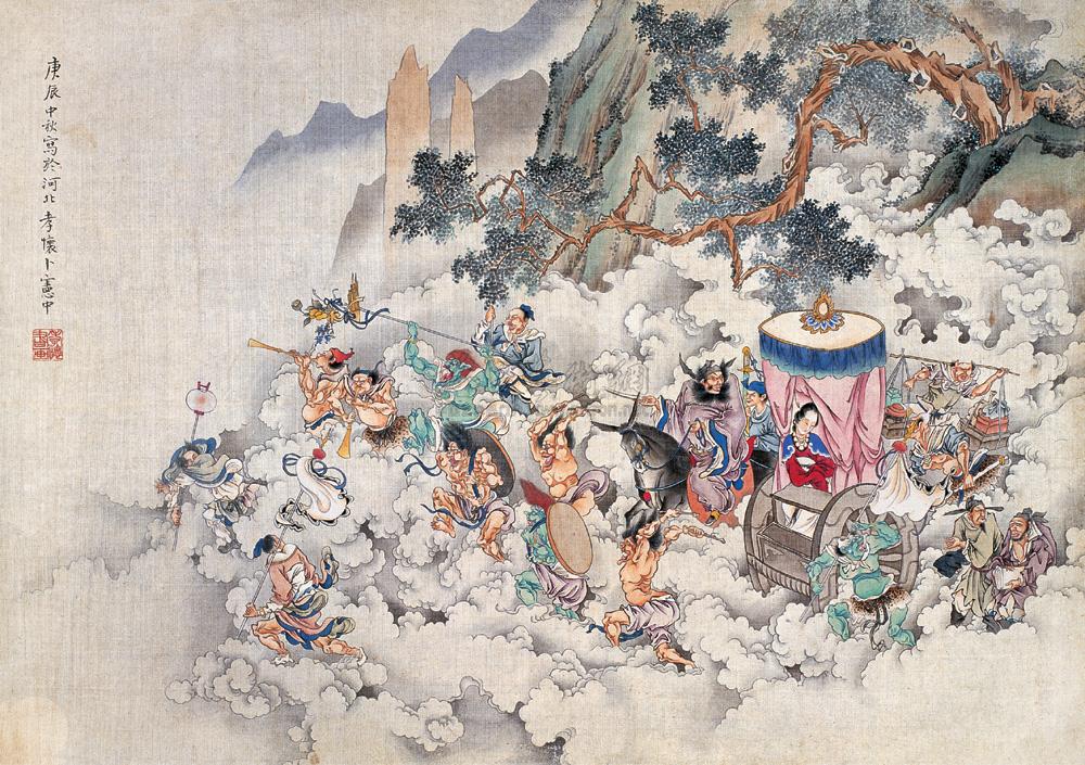 0414 1940年作 钟馗嫁妹图 镜心 设色绢本