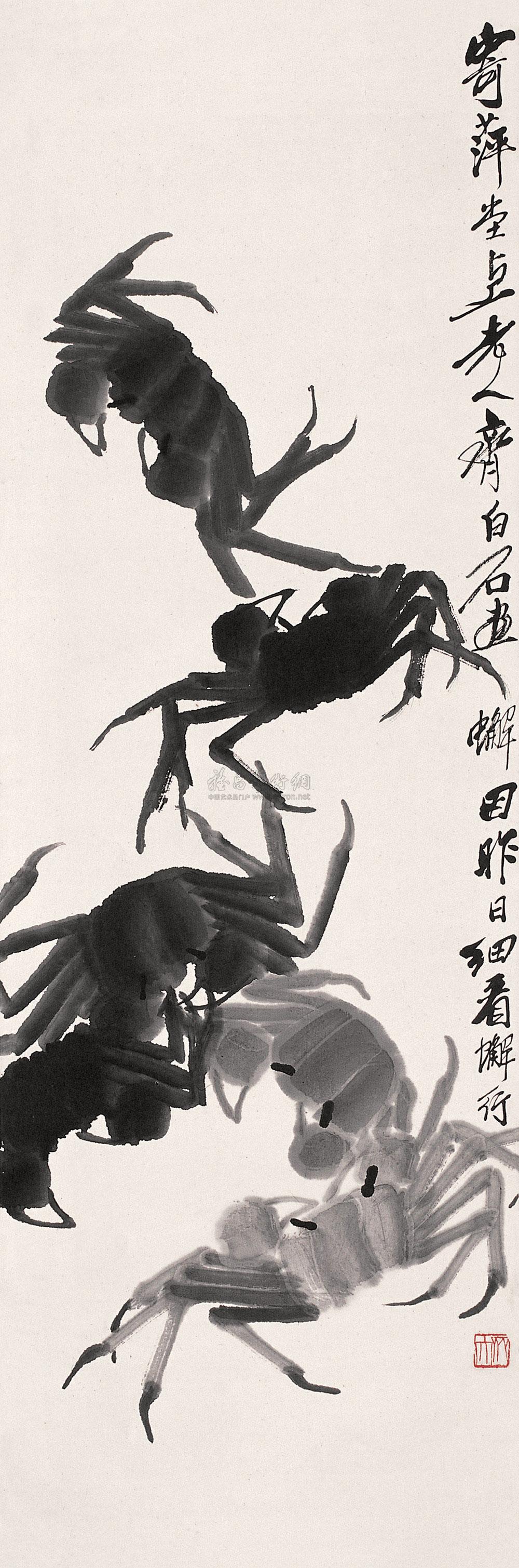0382 墨蟹 立轴 水墨纸本