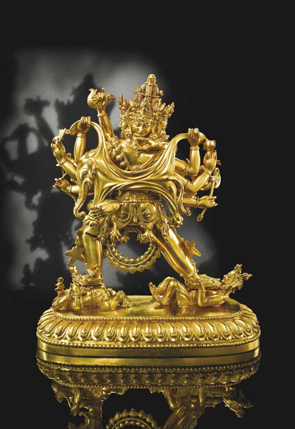 0810 明永乐 鎏金铜胜乐轮金刚像