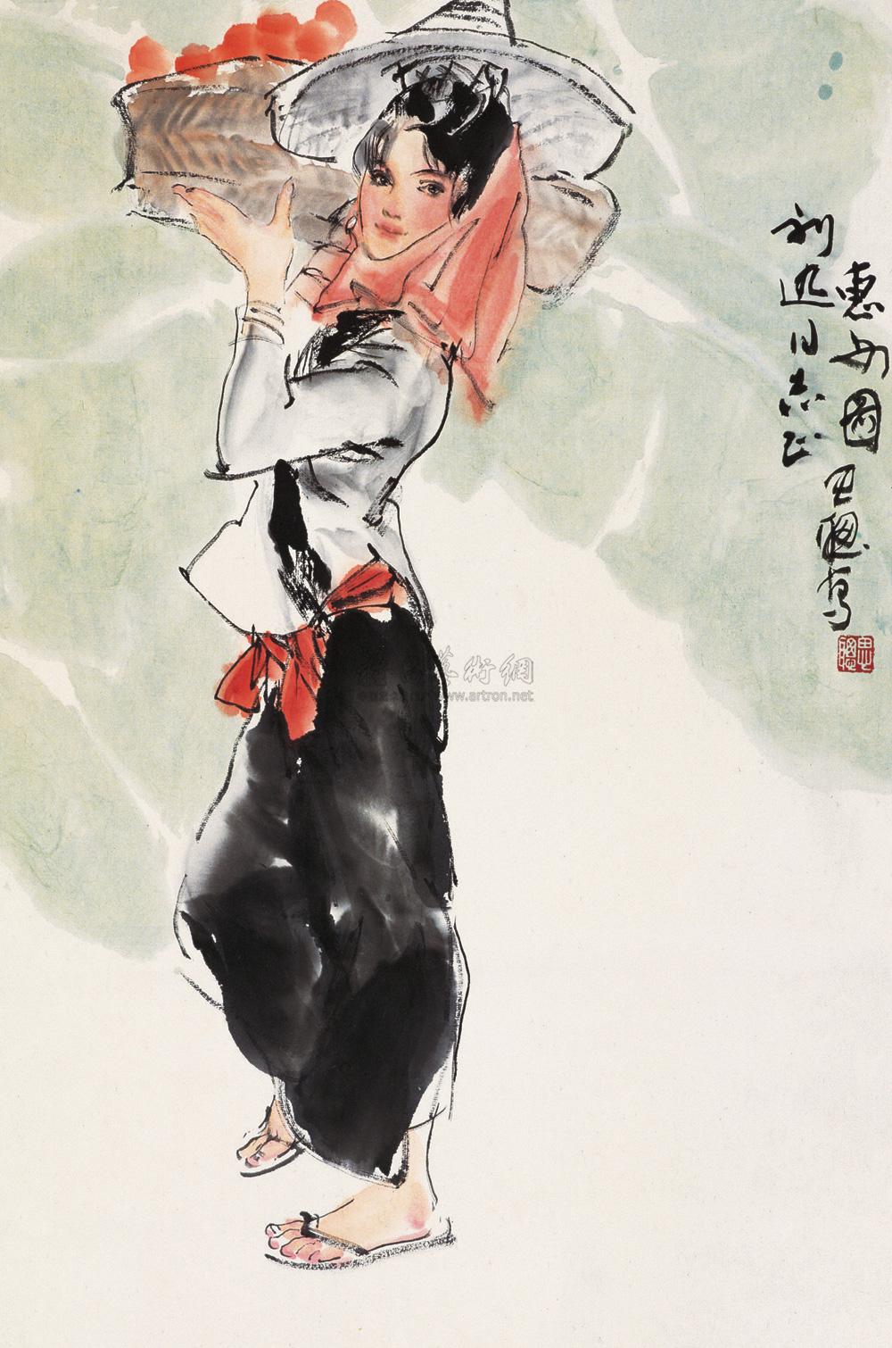 【惠安女 镜心 设色纸本】拍卖品_图片_价格_鉴赏_绘画_雅昌艺术品
