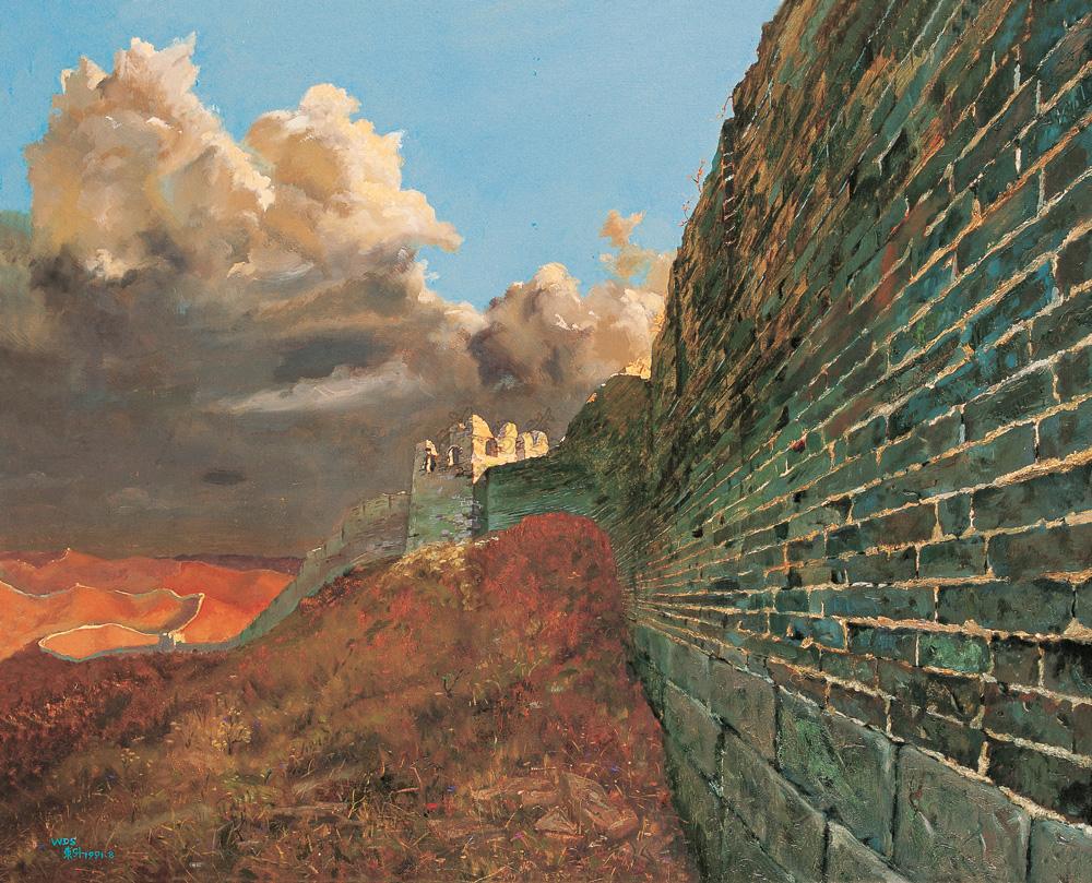 0009 1991年作 长城 布面 油画