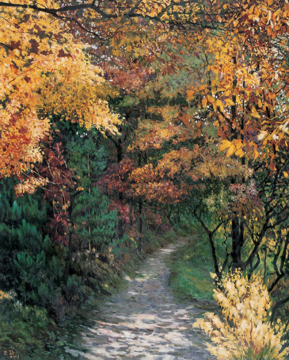 0510 2001年作 香山小路 布面 油画