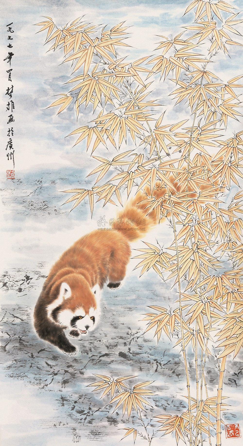 2027 小浣熊 立轴