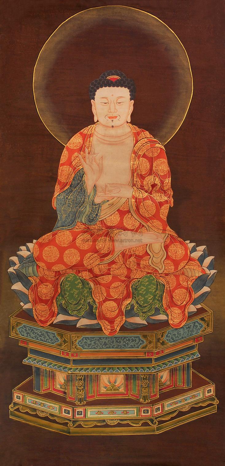 2248 佛像 镜心 绢本