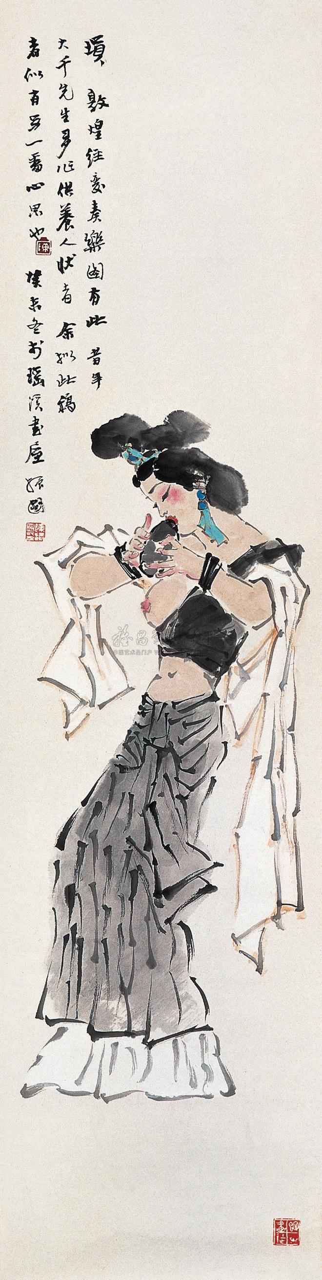 0109 埙 镜心 设色纸本